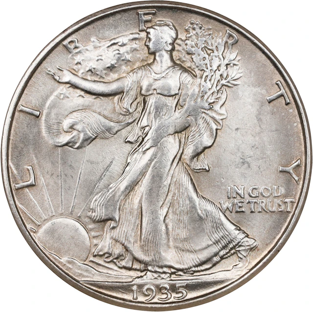 1935-D Walking Liberty Half Dollar. MS-65 (NGC).