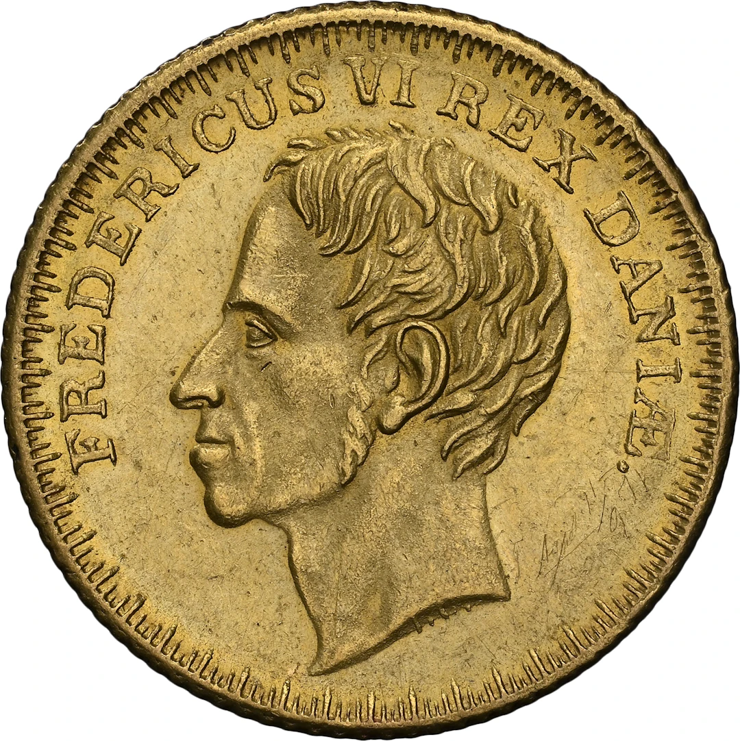 DENMARK. 2 Frederik d'or, 1829. Altona Mint. Frederik VI. NGC MS-62.