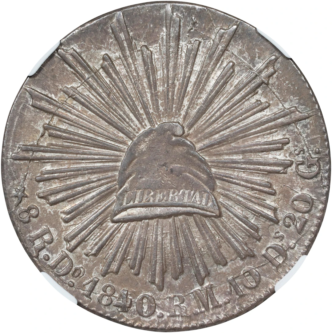 MEXICO. 8 Reales, 1840/39-Do RM/L. Durango Mint. NGC AU-58.