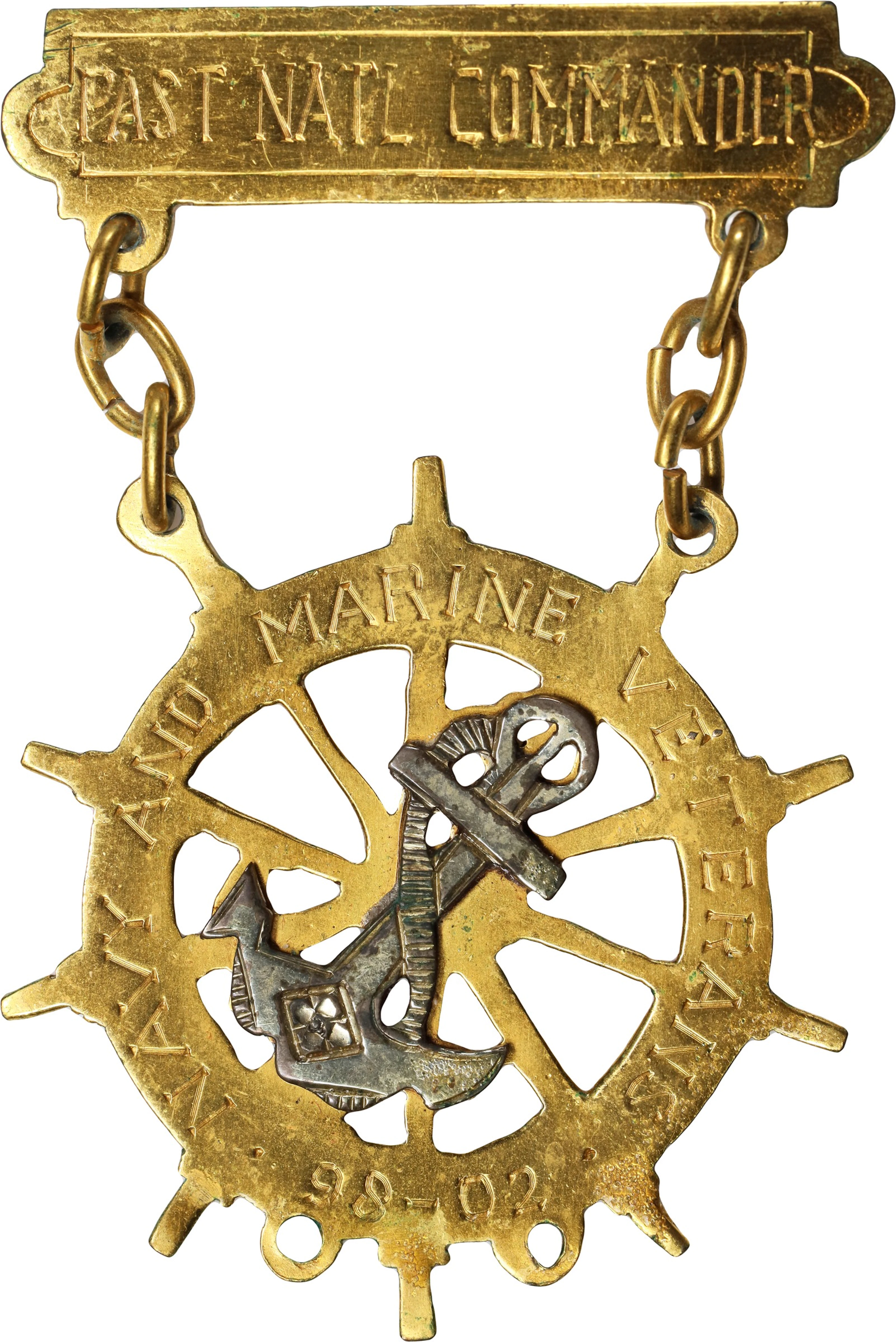 PHILIPPINES. Navy and Marine Veterans Brass Medal, 1902. EXTREMELY FINE.