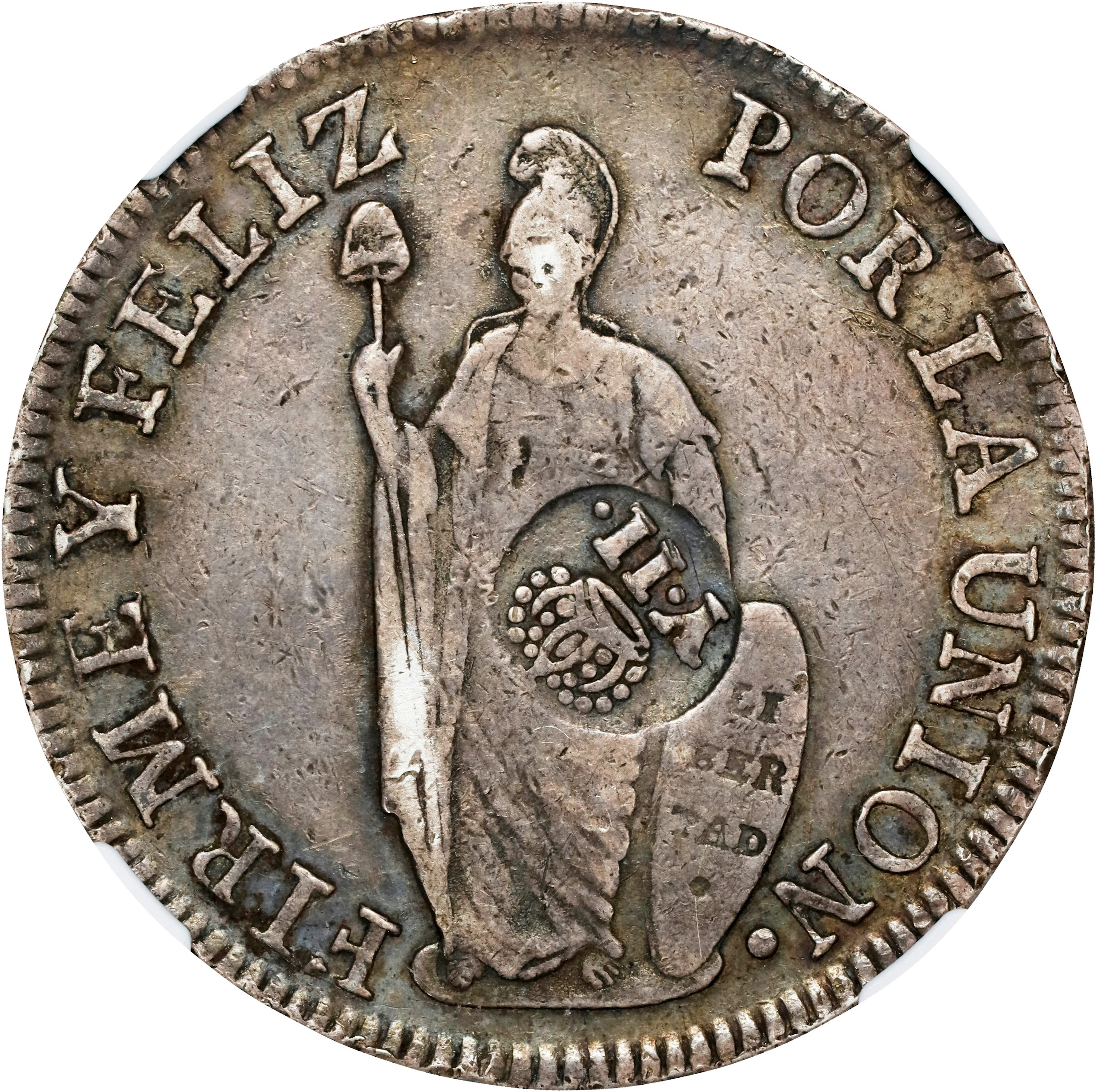 PHILIPPINES. Philippines - Peru. 8 Reales, ND (1834-37). Manila Mint.