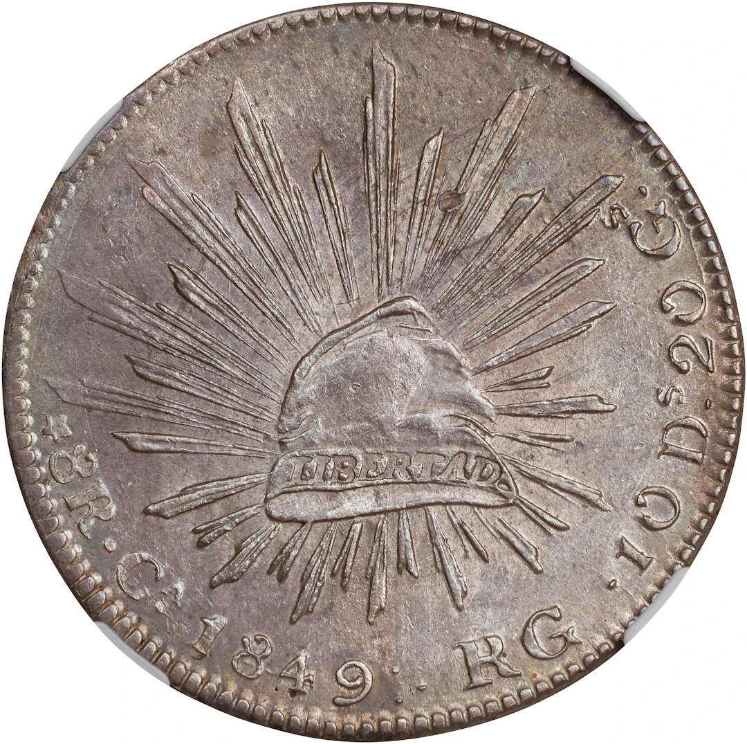 MEXICO. 8 Reales, 1849-Ca RG. Chihuahua Mint. NGC MS-62.