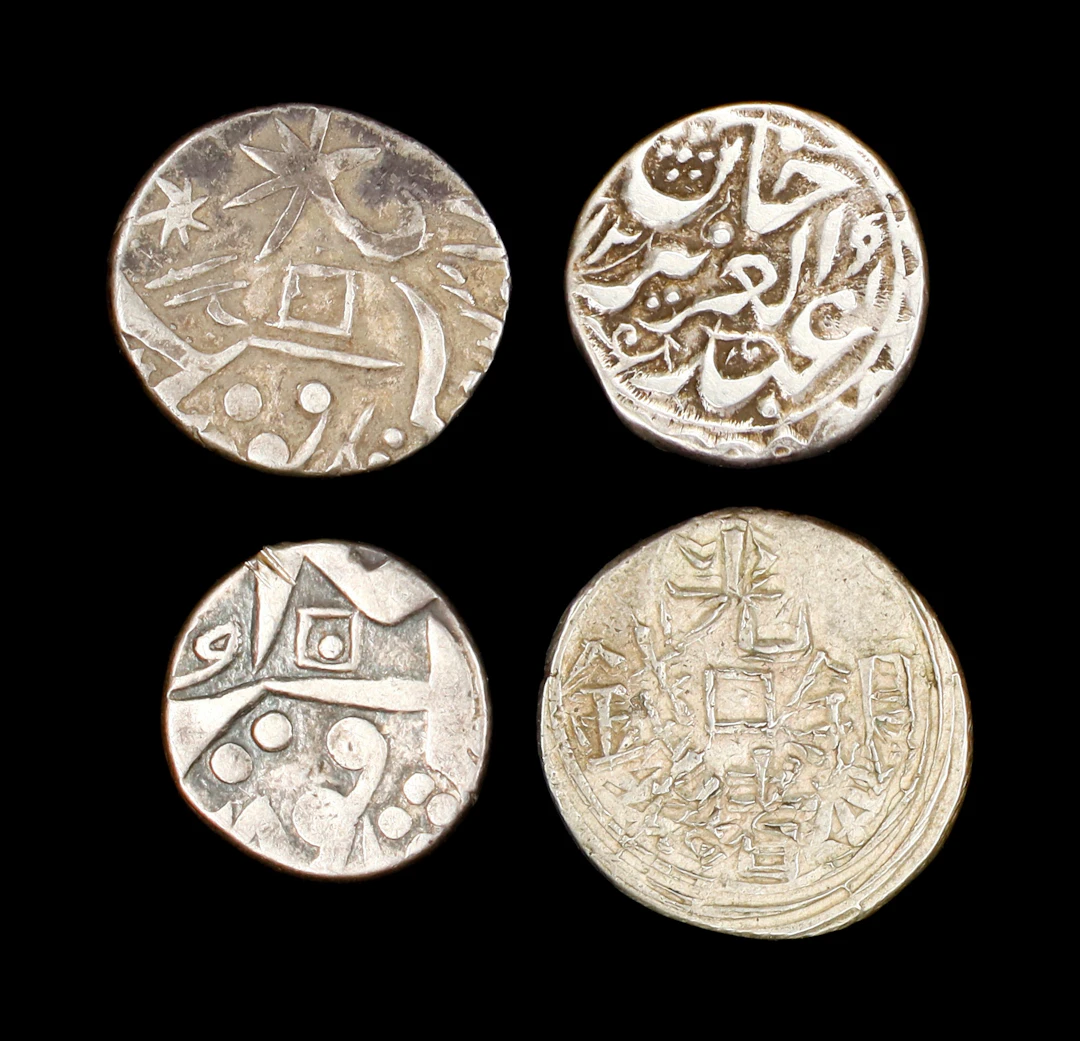 (t) CHINA. Sinkiang. Quartet of 5 Fen (1/2 Mace [Miscal]) (4 Pieces)