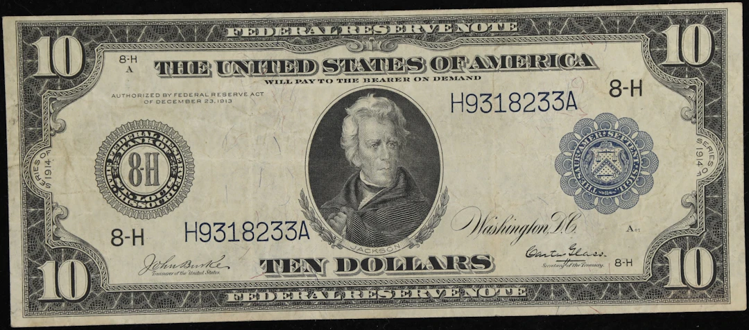 Fr. 933. 1914 $10 Federal Reserve Note. St. Louis. Very Fine.