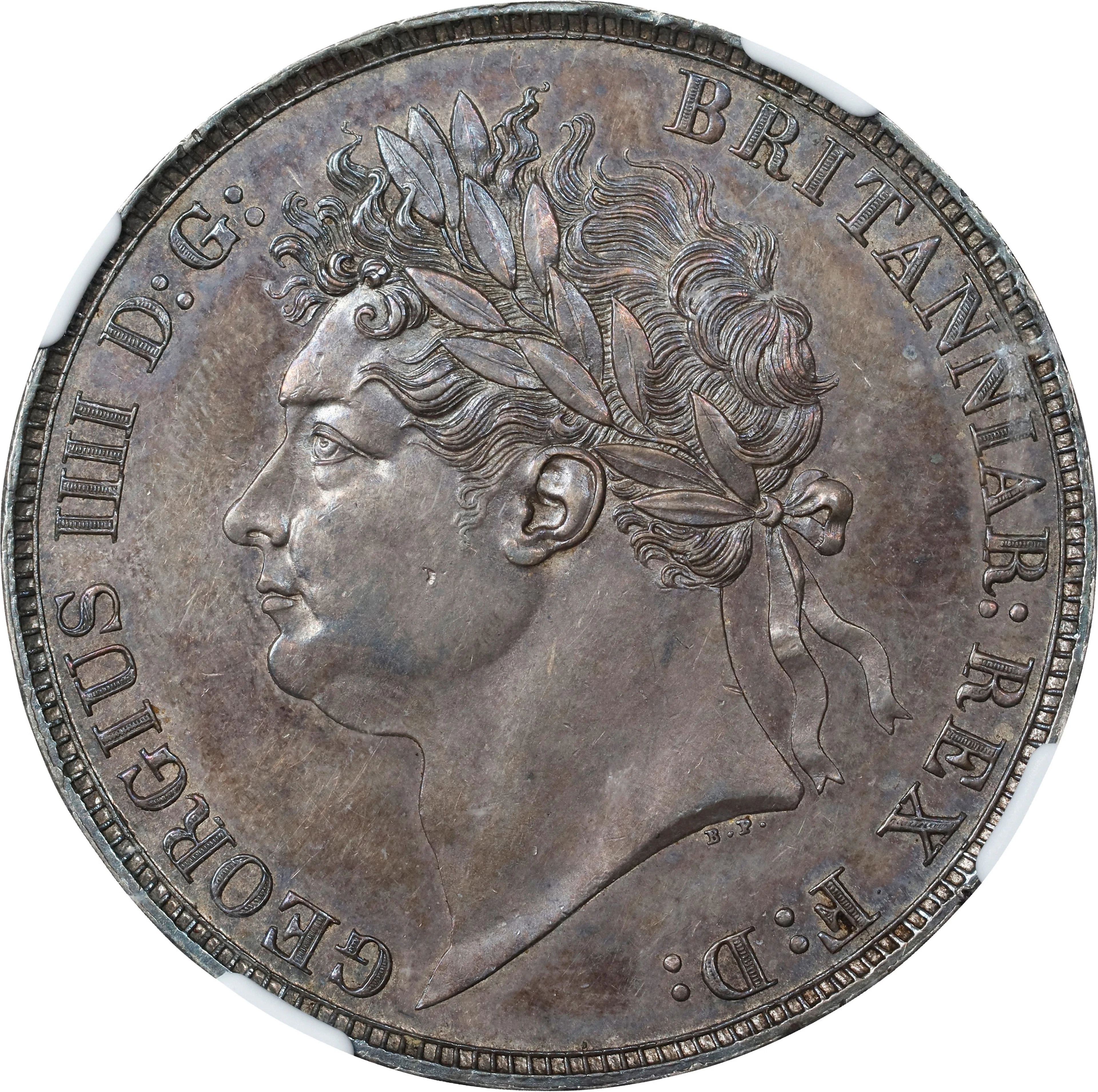 GREAT BRITAIN. Crown, 1822 Year SECUNDO. London Mint. George IV. NGC MS-61.