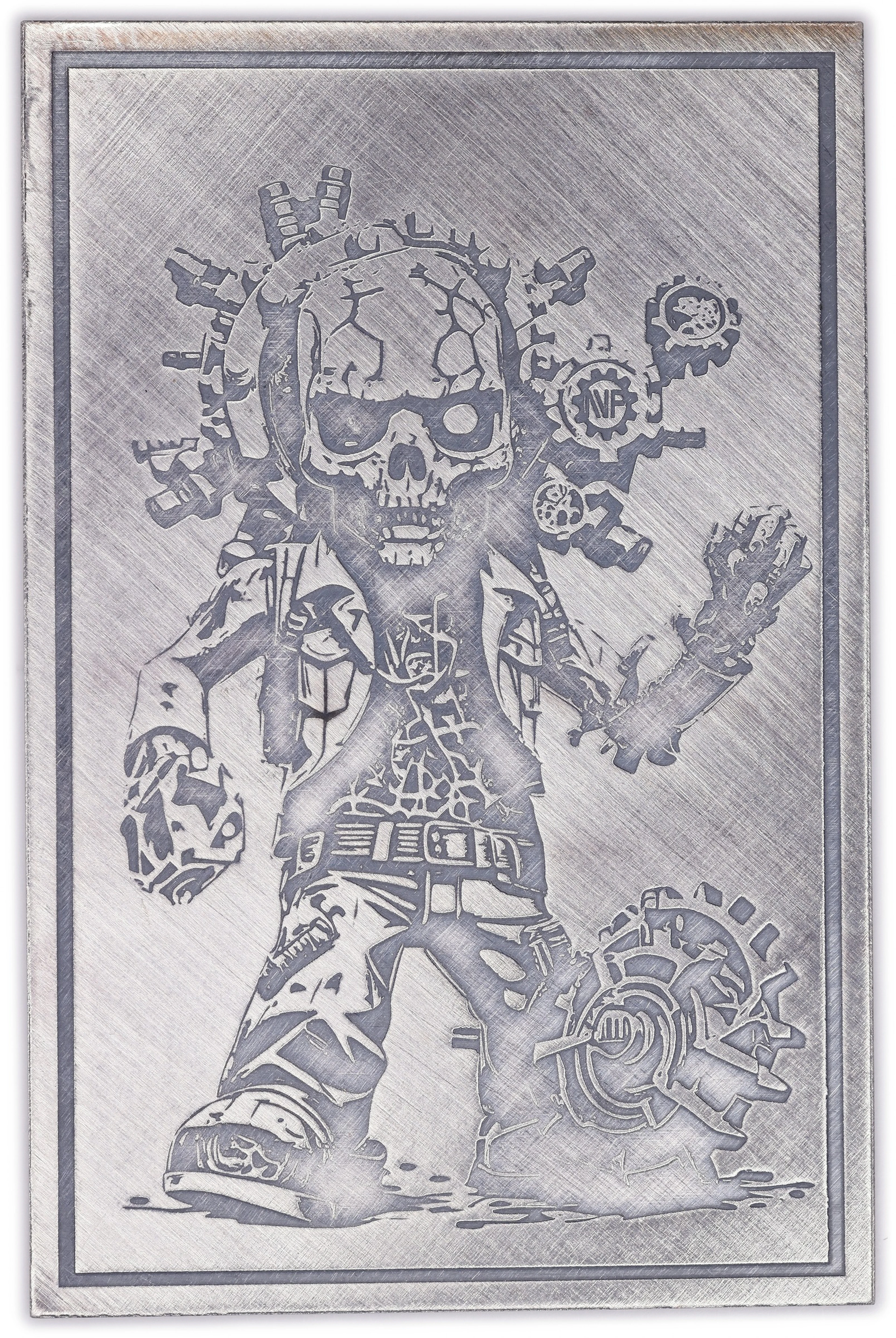 (1 oz, 31.104 g ASW). Grungy Geardo Kid 1 oz Silver Card Bar.