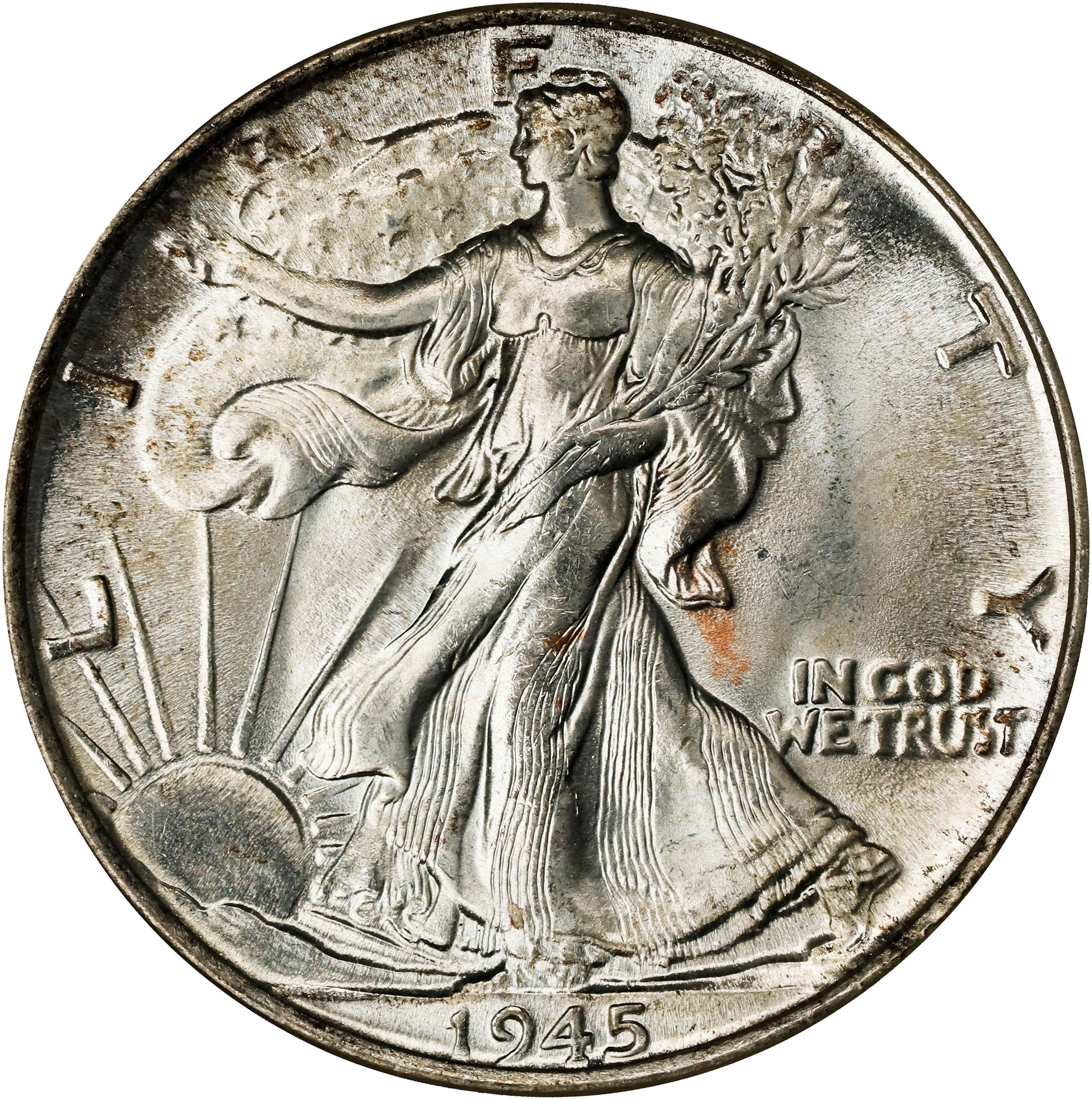 1945 Walking Liberty Half Dollar. MS-66 (NGC). OH Generation 4.0.
