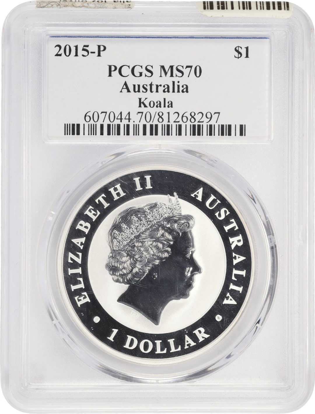 (1 oz, 31.104 g ASW). Australia. 2015-P 1 oz Silver Koala $1. MS-70 (PCGS).