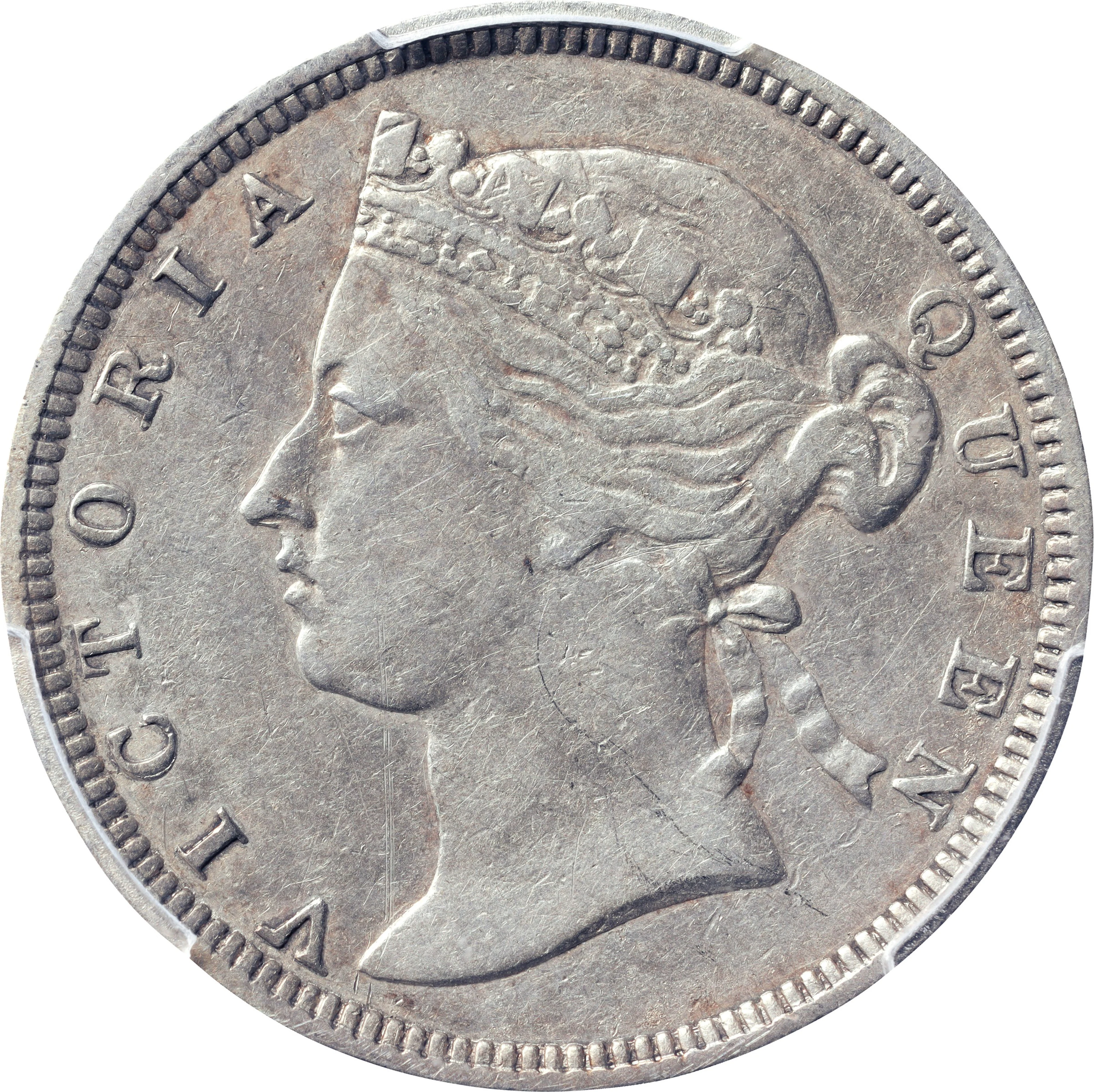 (t) HONG KONG (SAR). 20 Cents, 1879. London Mint. Victoria. PCGS Genuine--Cleane