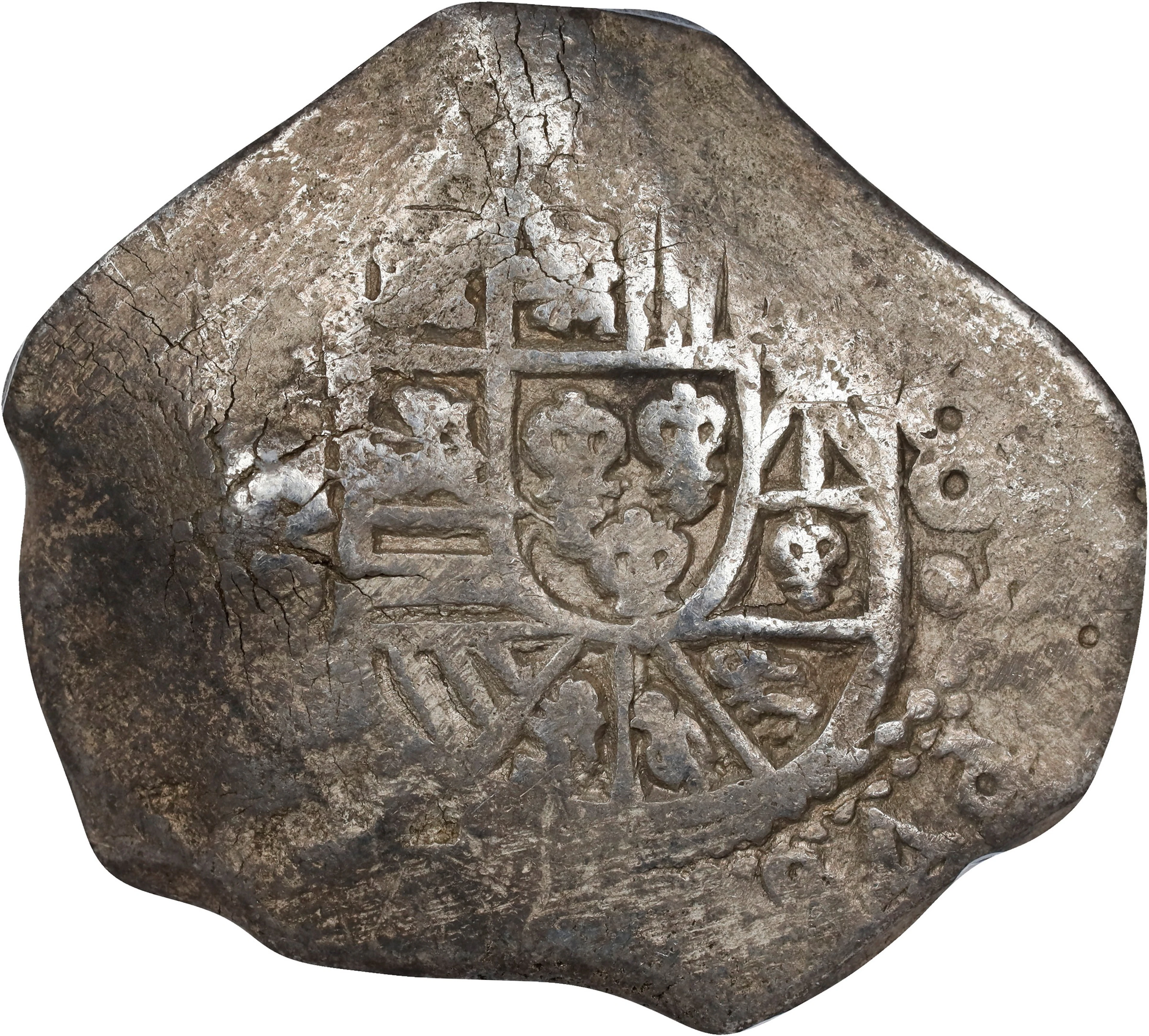 MEXICO. Cob 8 Reales, ND (1727-28)-Mo D. Mexico City Mint. Philip