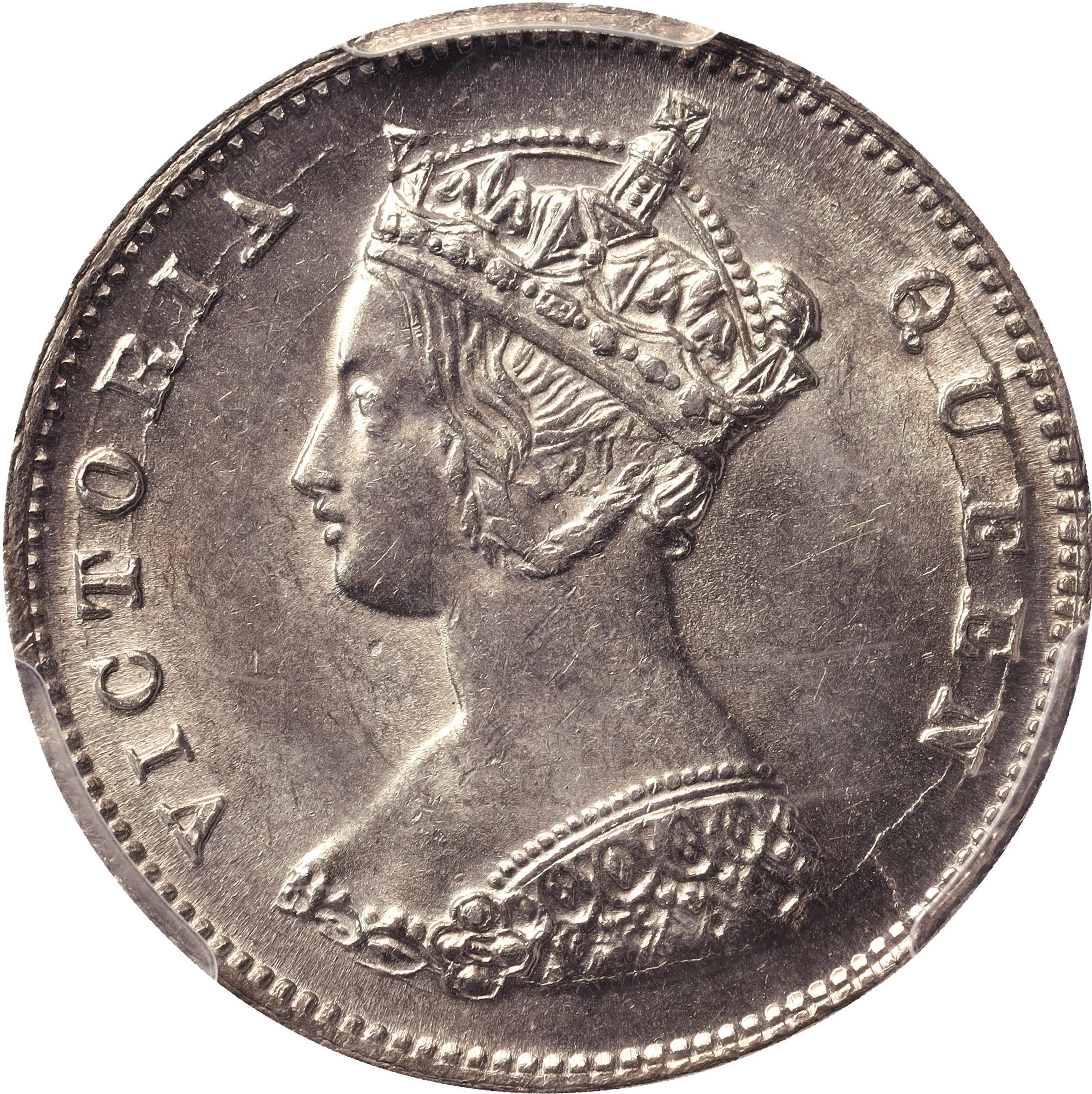 (t) HONG KONG (SAR). 10 Cents, 1868. Hong Kong Mint. Victoria. PCGS MS-64.