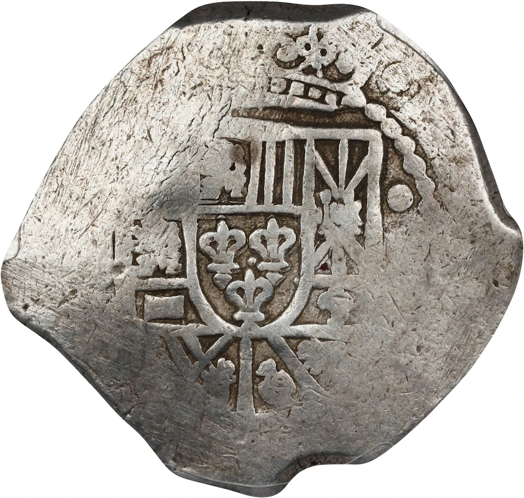 MEXICO. Cob 8 Reales, ND (1598-1665). Mexico City Mint. PCGS Genuine--Chopmark