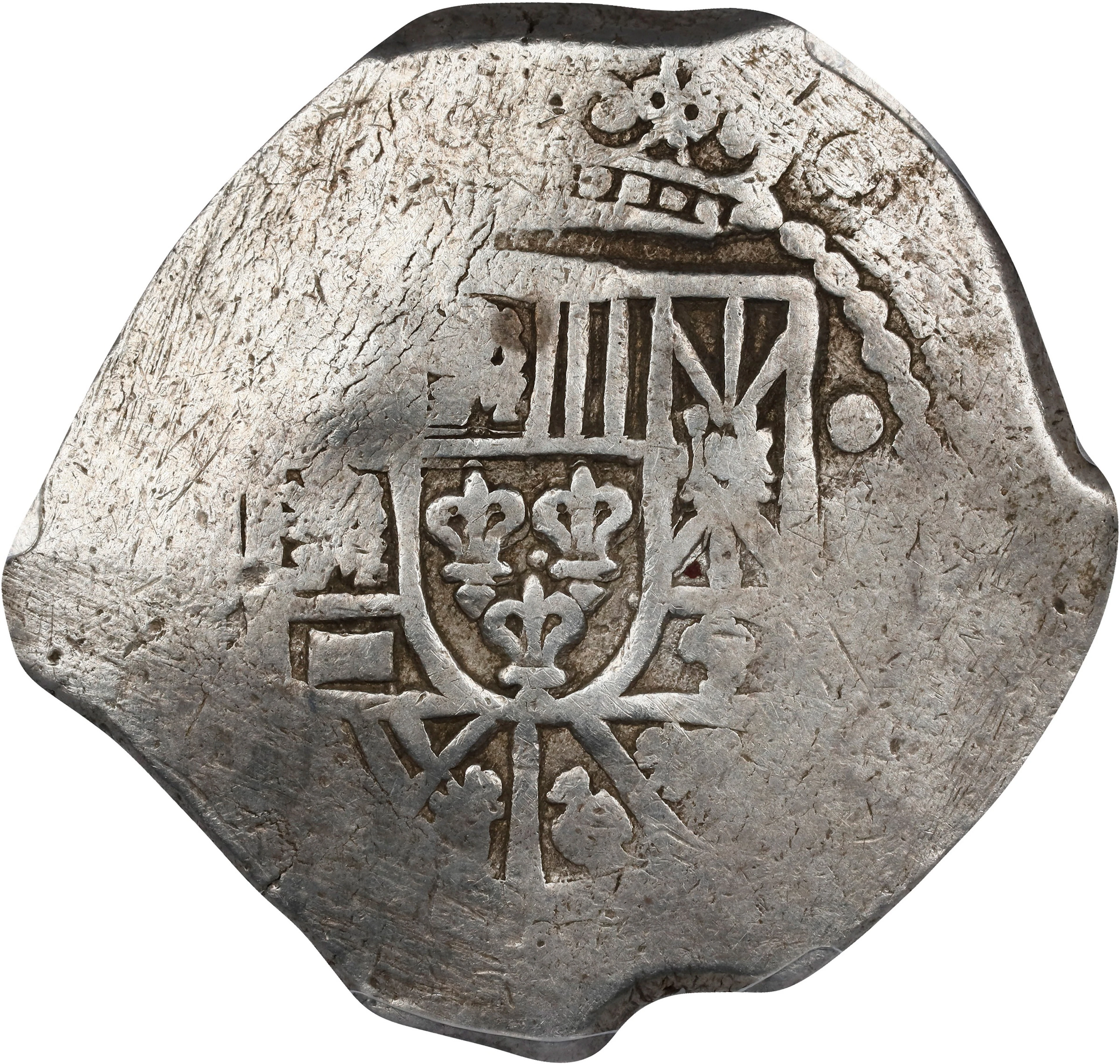 MEXICO. Cob 8 Reales, ND (1598-1665). Mexico City Mint. PCGS Genuine--Chopmark