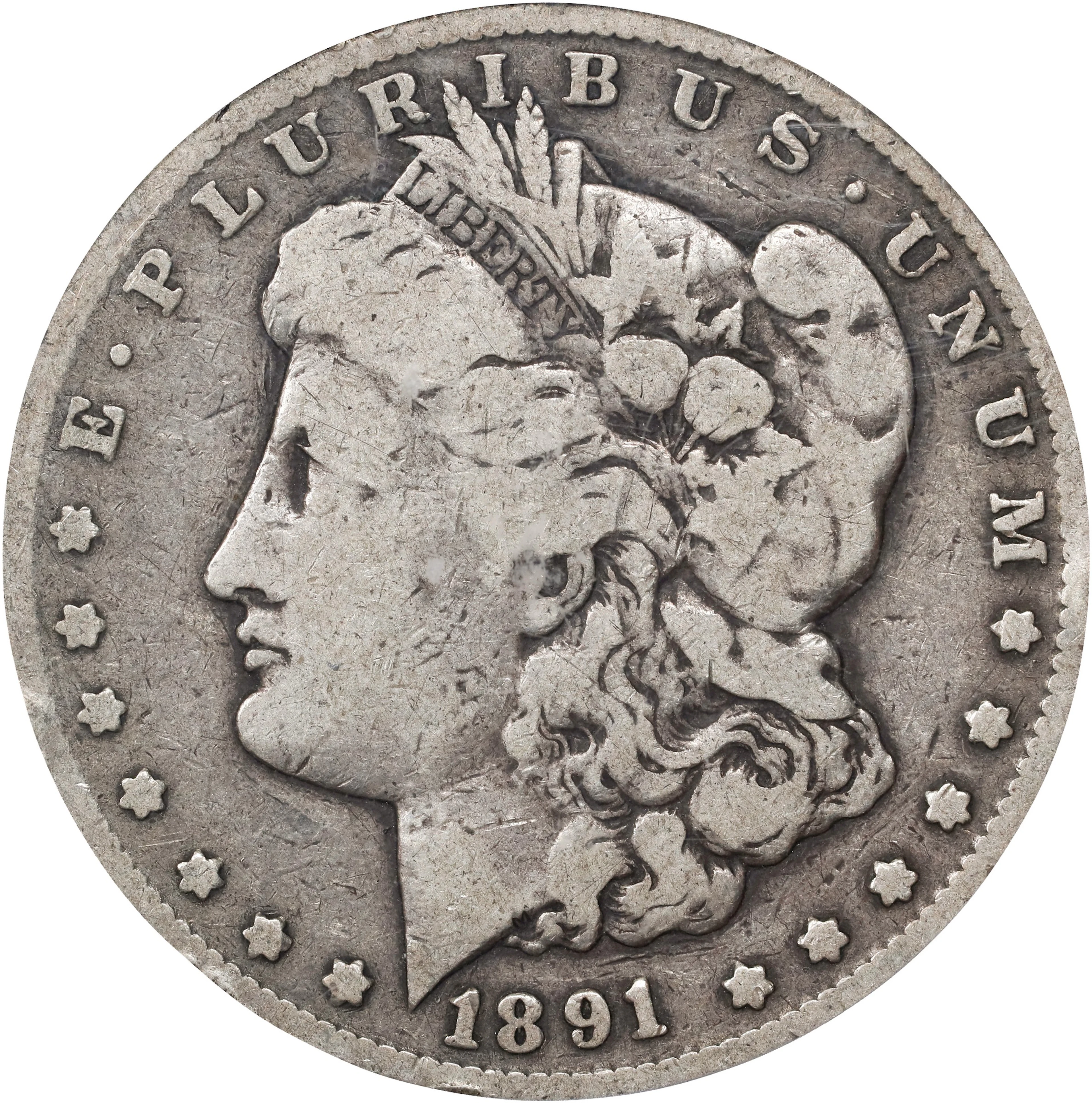 1891-CC Morgan Silver Dollar. Good-6 (PCGS).