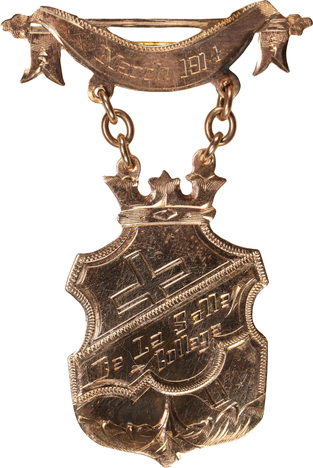 PHILIPPINES. De La Salle College Gold Medal, 1914. ABOUT UNCIRCULATED.