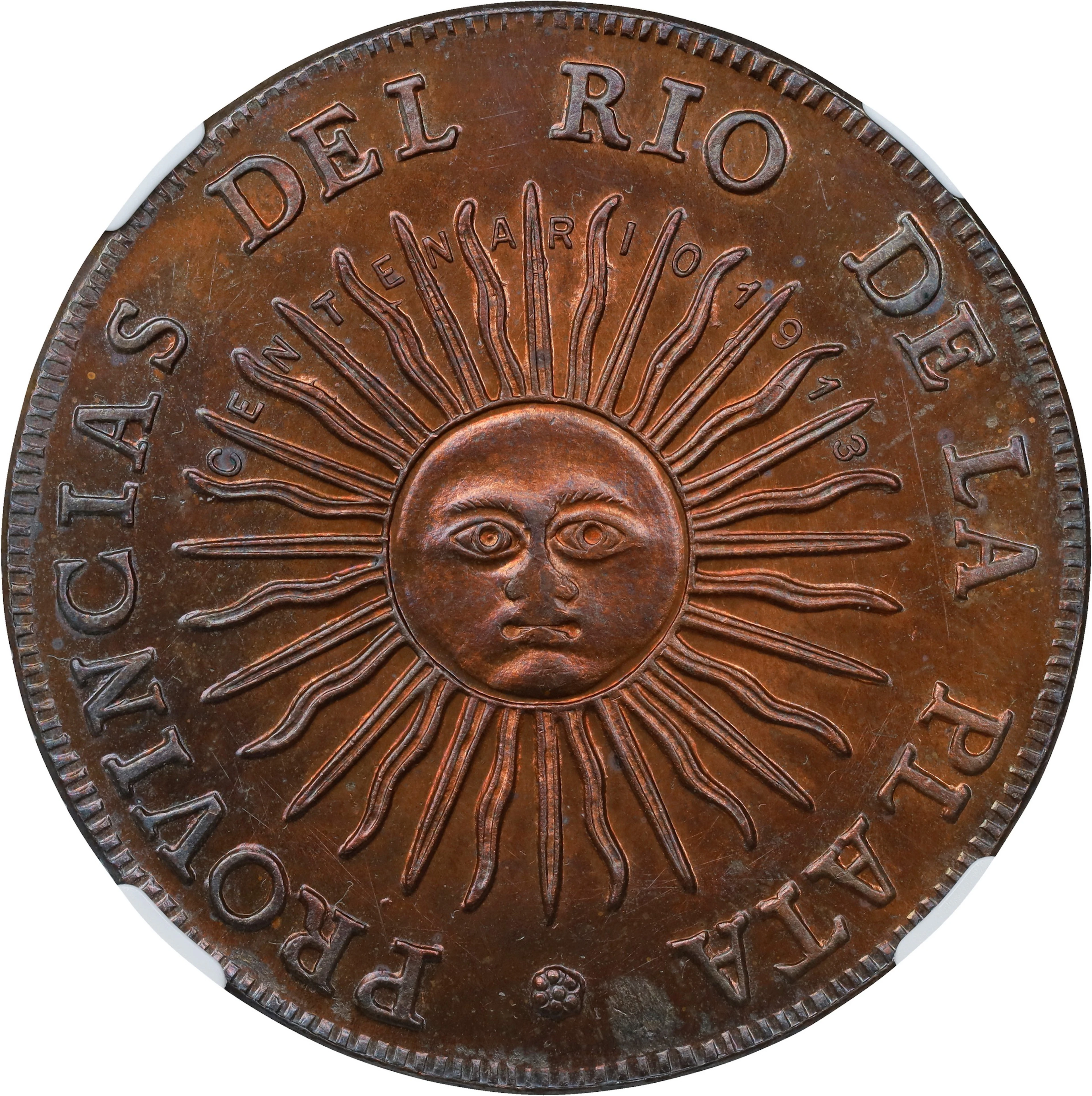ARGENTINA. Republic Bronze "Coinage Centenary" Medal, 1913-PTS J.