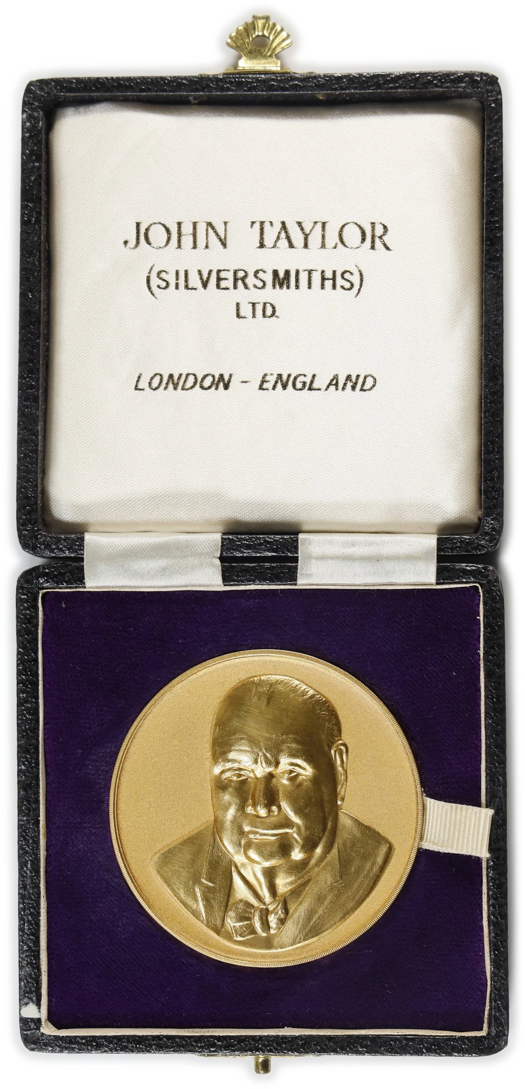 (3.222 oz, 100.205 g AGW). 1965 Winston Churchill Commemorative Gold Medallion.