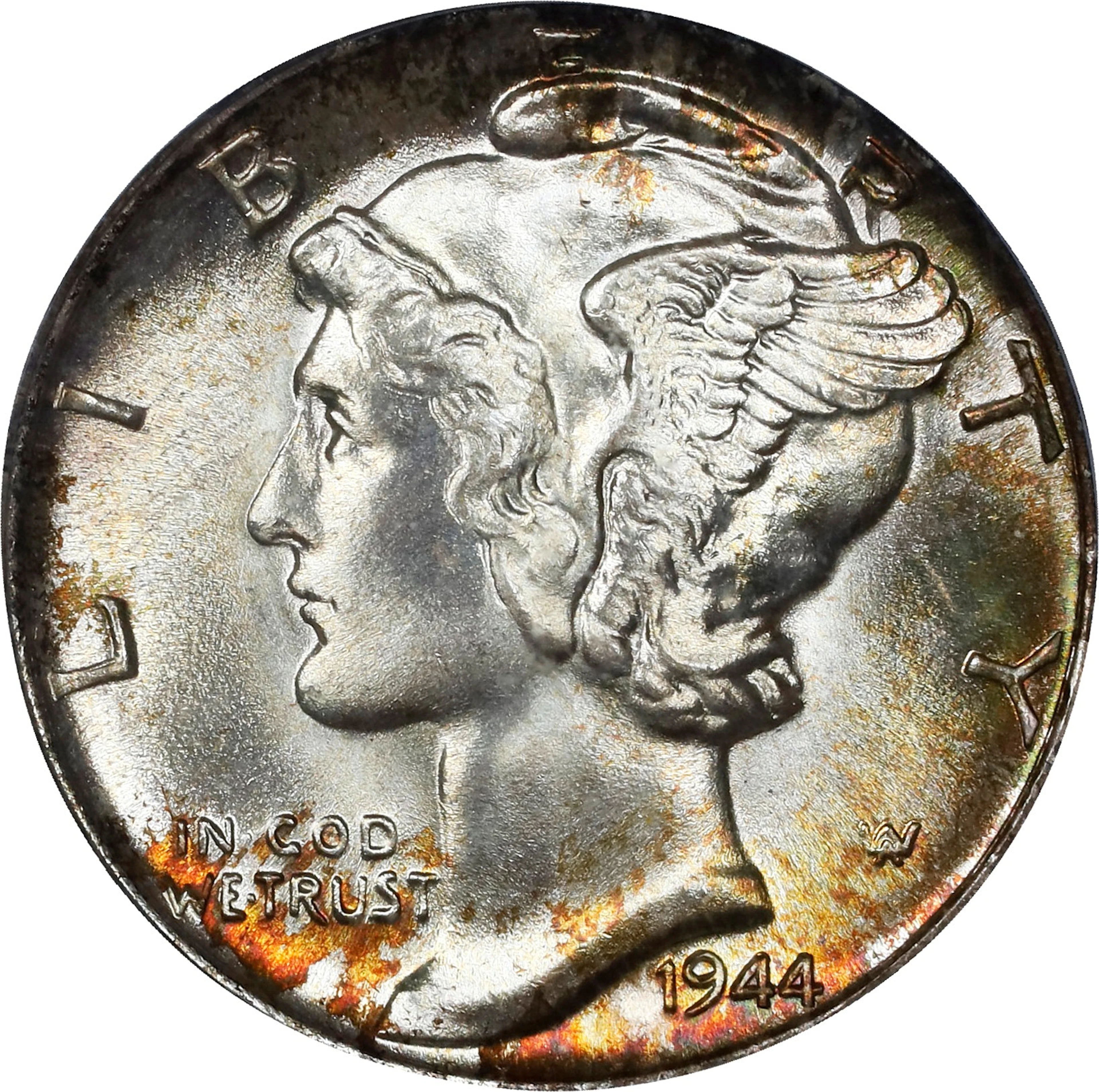 1944-D Mercury Dime. MS-68 (PCGS). CAC.