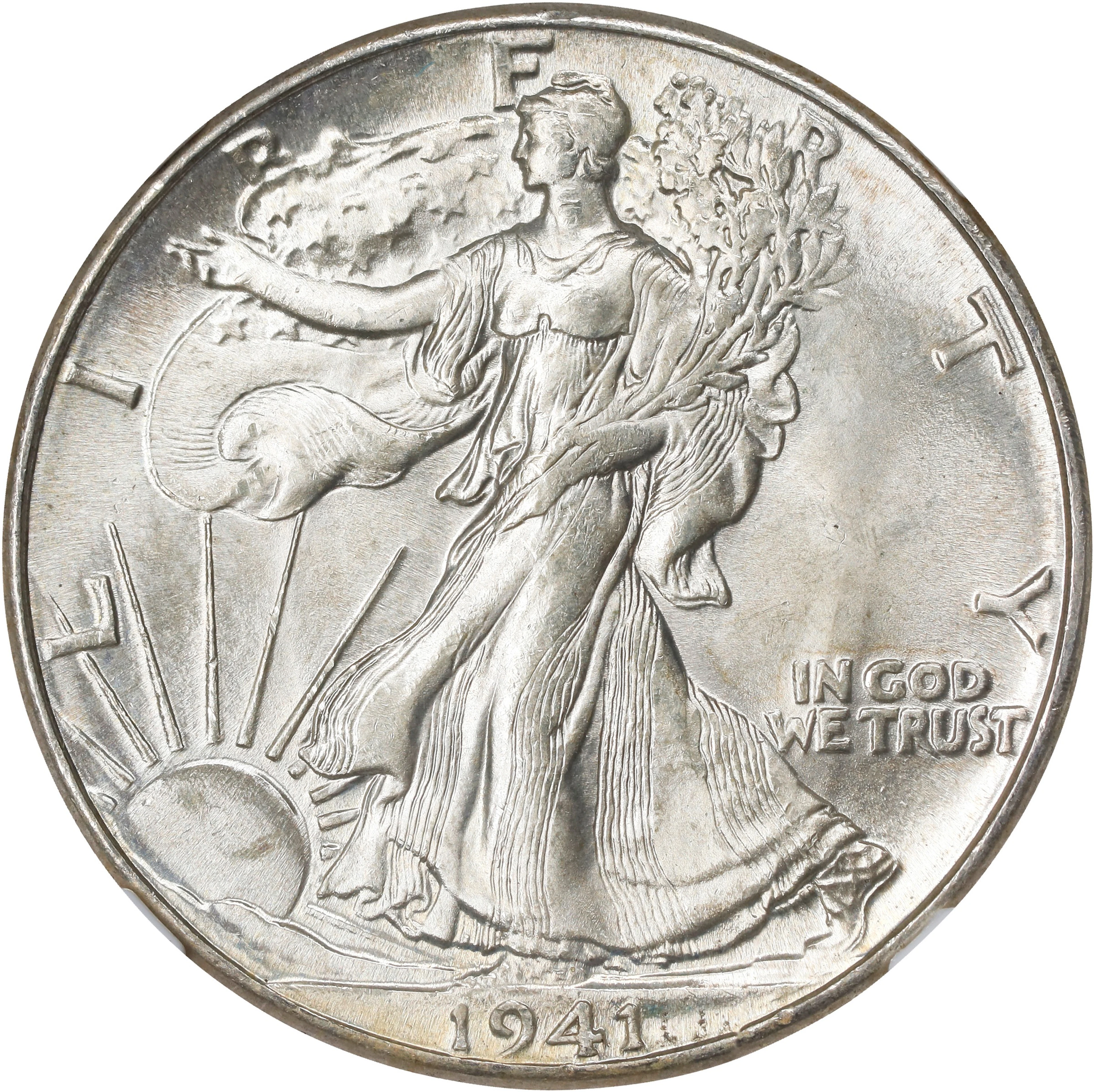 1941 Walking Liberty Half Dollar. MS-66 (NGC).