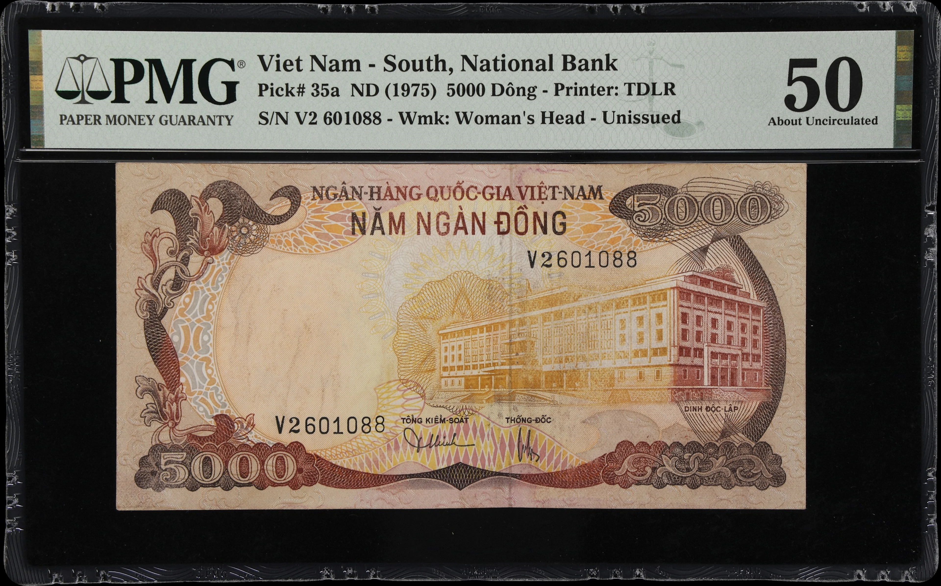 VIETNAM, SOUTH. National Bank of Vietnam. 5000 Dong, ND (1975). P-35a.