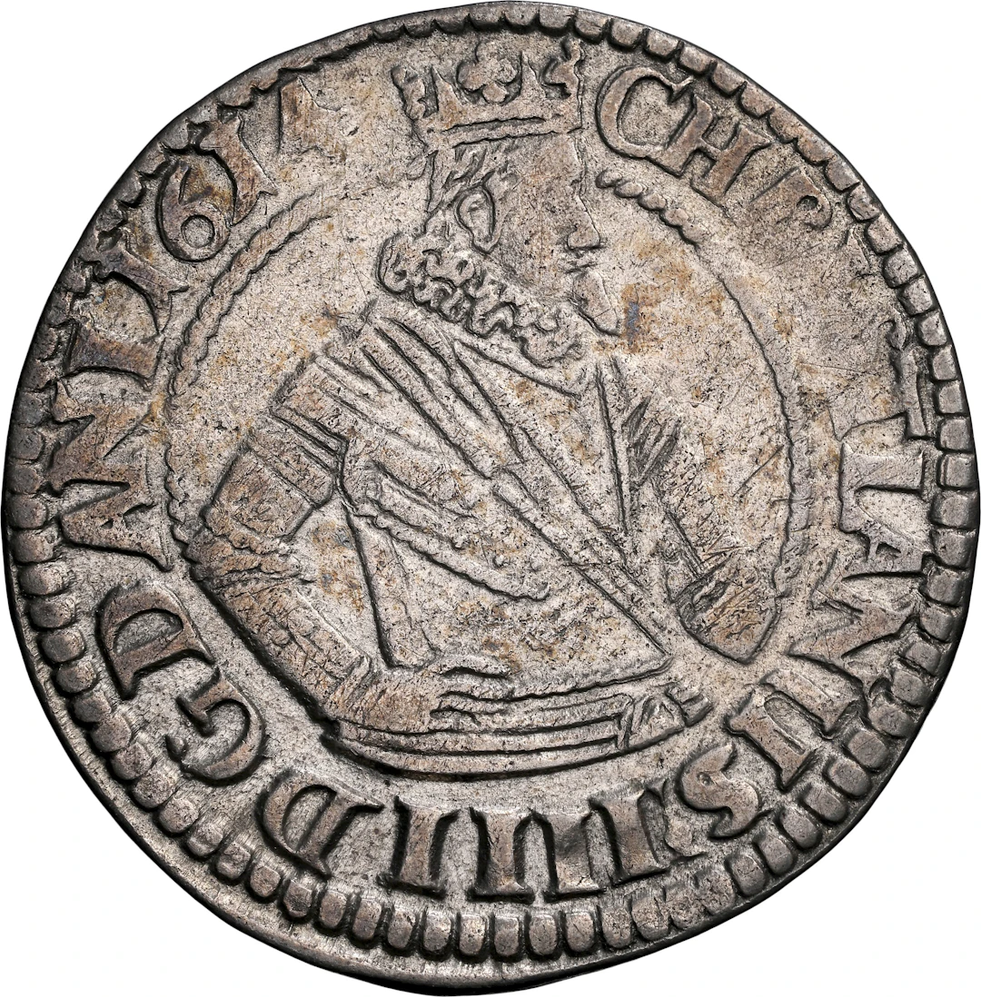 DENMARK. Mark, 1614. Copenhagen Mint. Christian IV. NGC EF-45.