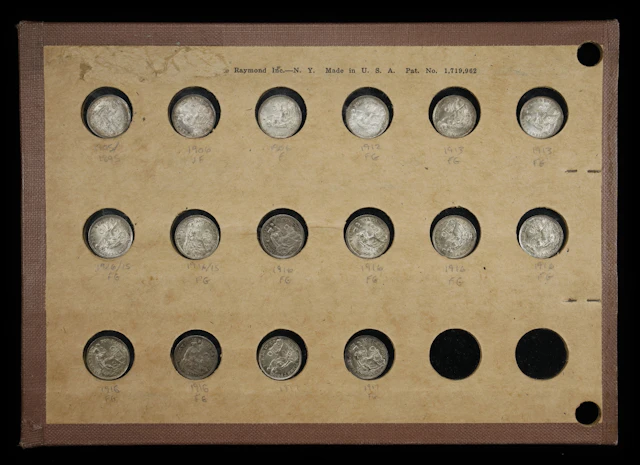 PERU. Group of 1/2 Dinero (16 Pieces), 1905-17. Lima Mint. Average