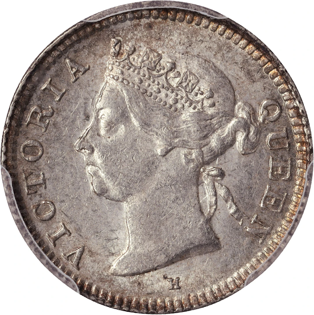 (t) HONG KONG (SAR). 5 Cents, 1892-H. Birmingham (Heaton) Mint. Victoria.