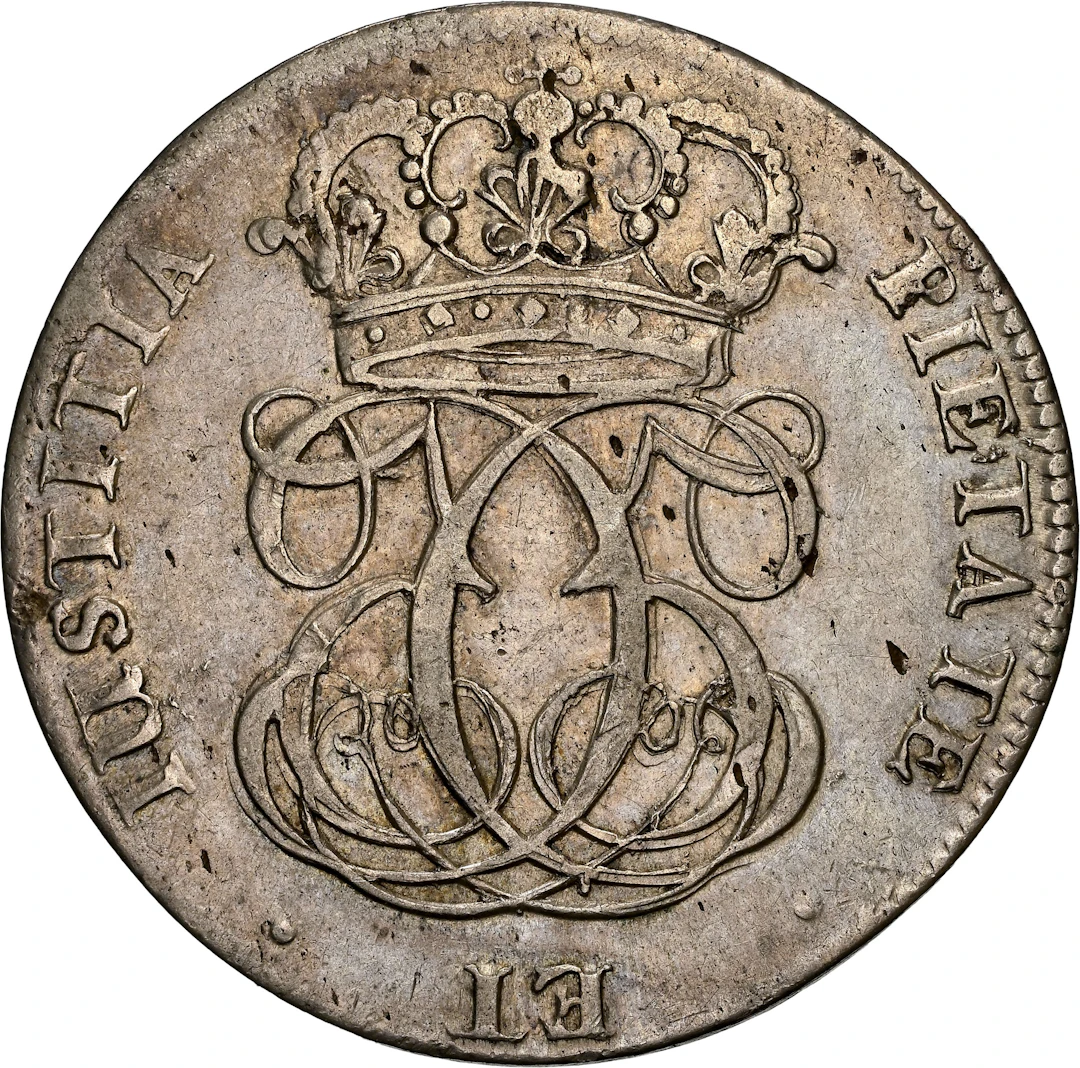 NORWAY. Krone (4 Mark), 1687. Kongsberg Mint. Christian V. NGC EF-45.