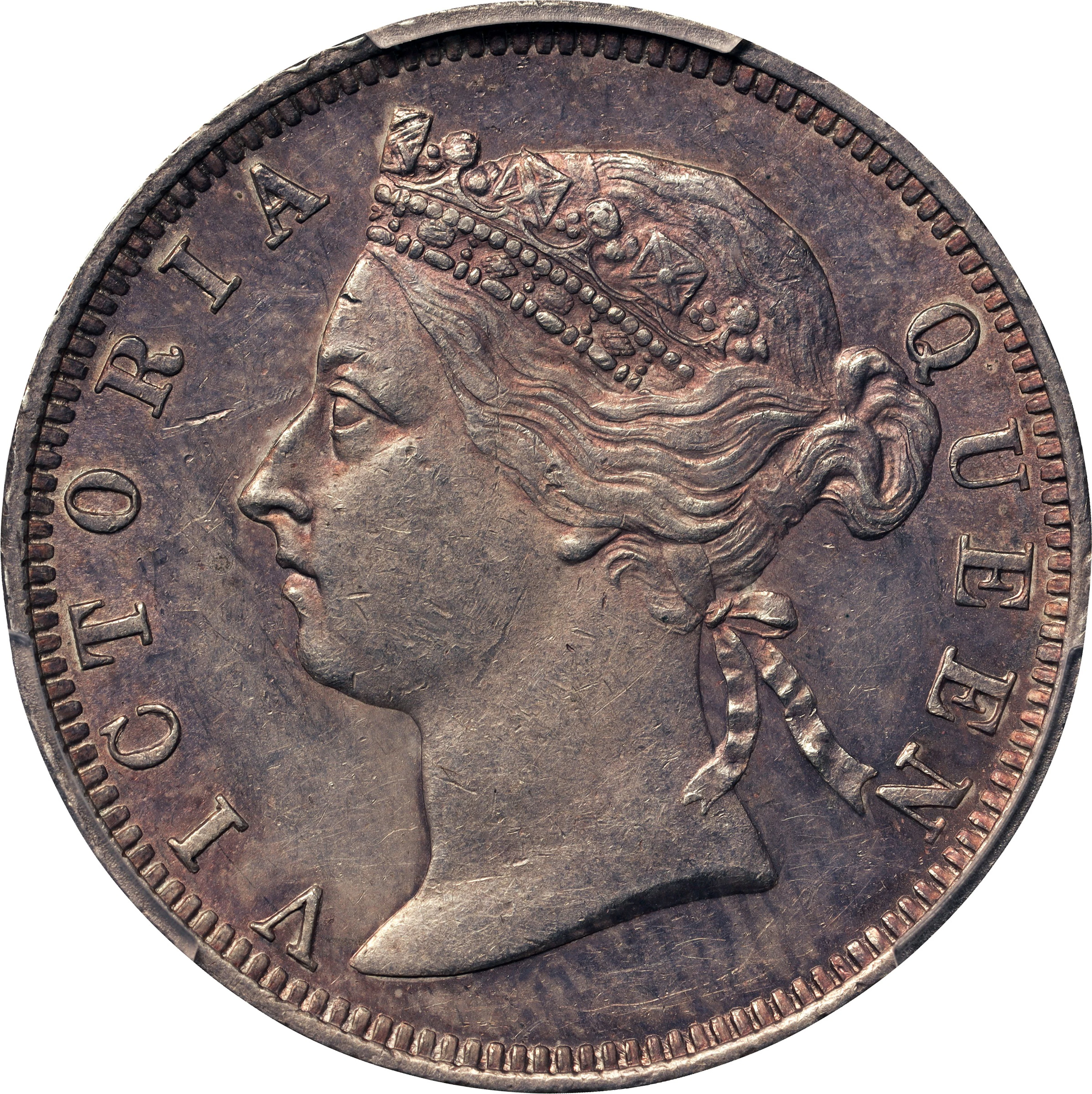 (t) HONG KONG (SAR). 20 Cents, 1898. London Mint. Victoria. PCGS AU-58.