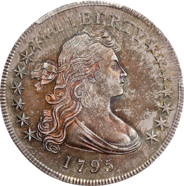 1795 Draped Bust Silver Dollar. BB-51, B-14. Rarity-1. Off-Center