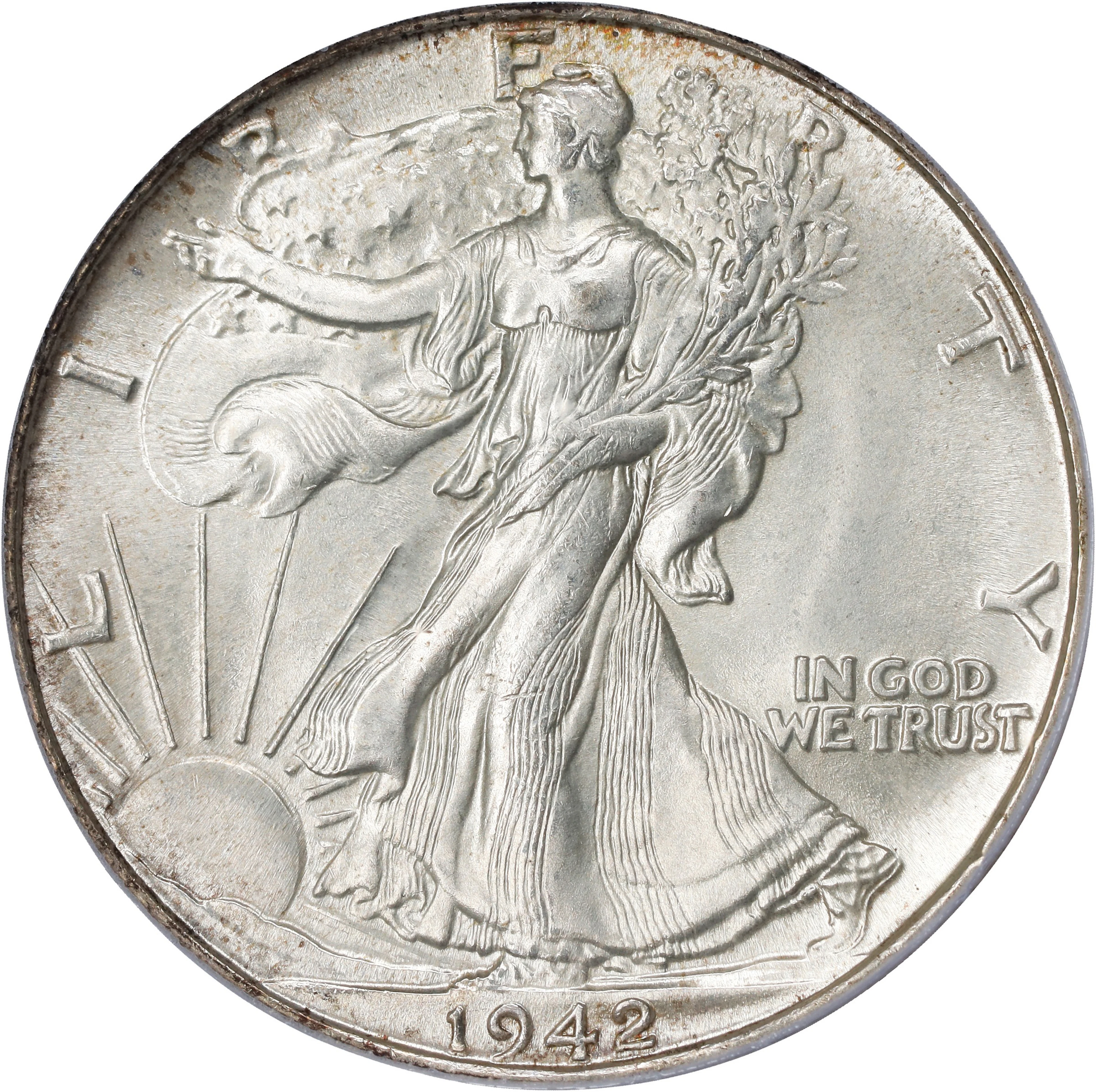 1942 Walking Liberty Half Dollar. MS-66 (PCGS).