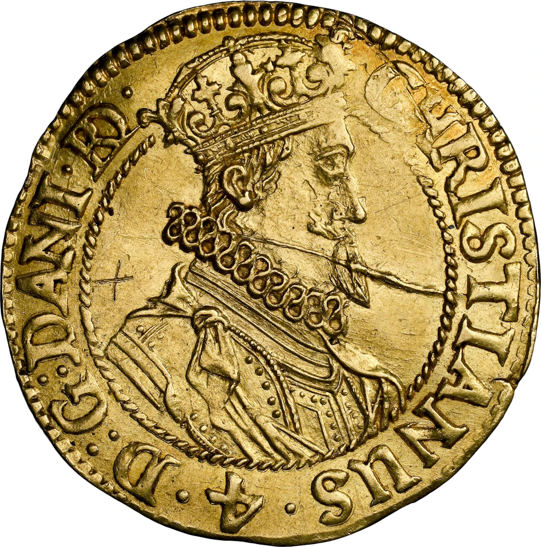 DENMARK. 2 Gold Krone, 1629. Copenhagen Mint. Christian IV. NGC Unc