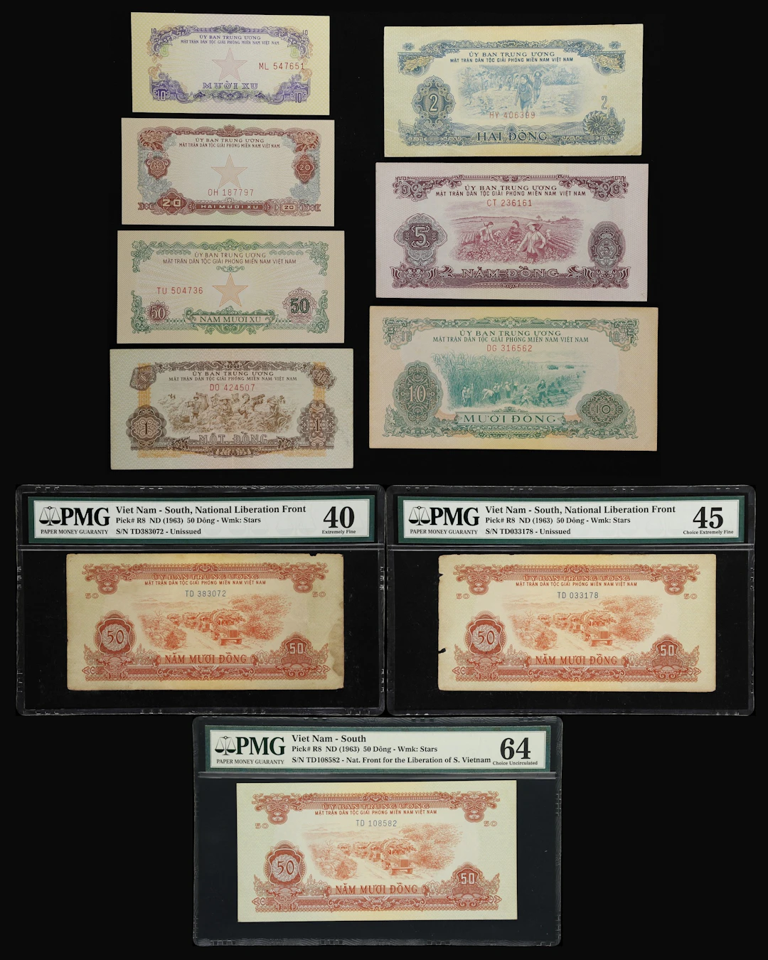 VIETNAM, SOUTH. Lot of (10). Central Committee of the National Front