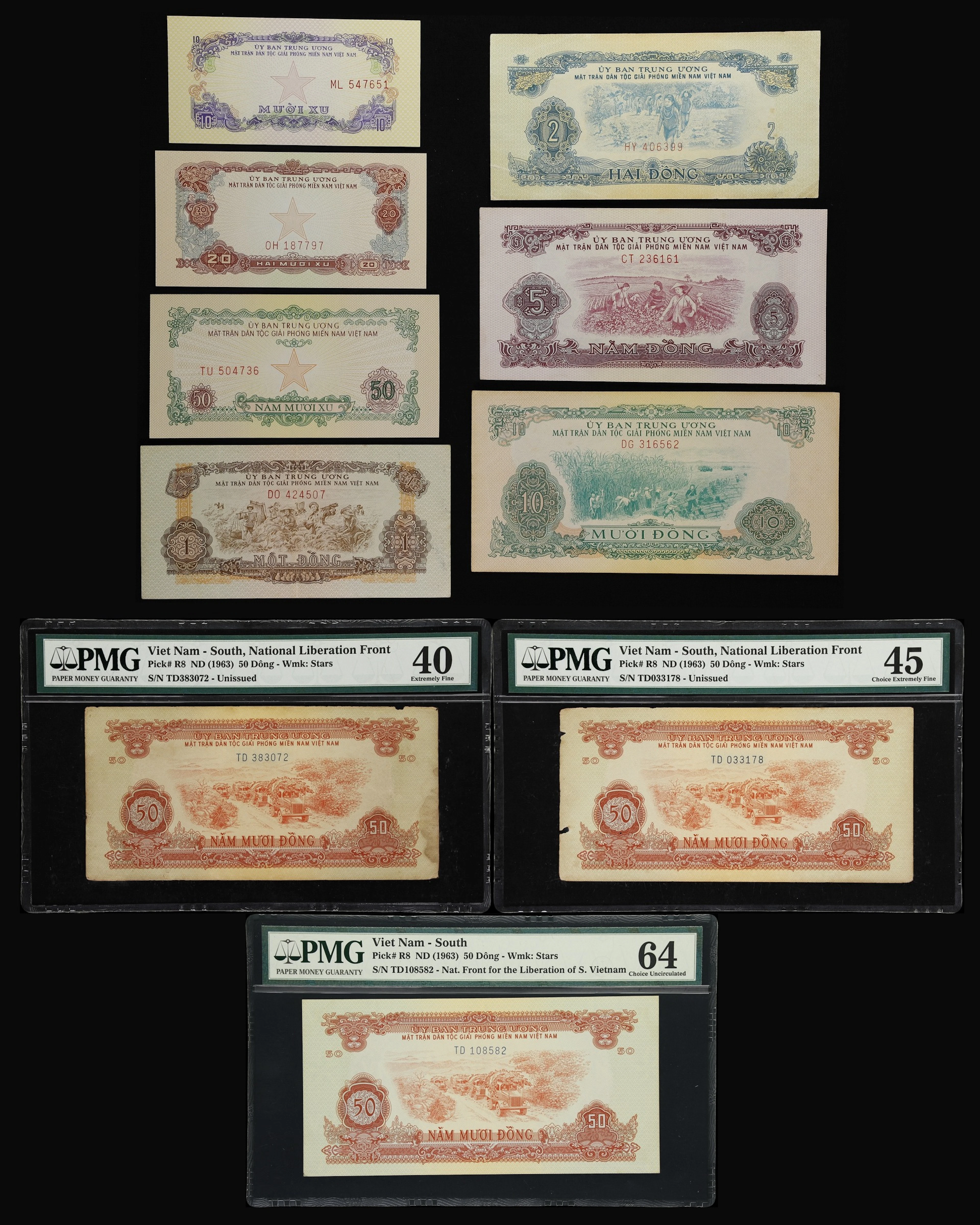 VIETNAM, SOUTH. Lot of (10). Central Committee of the National Front