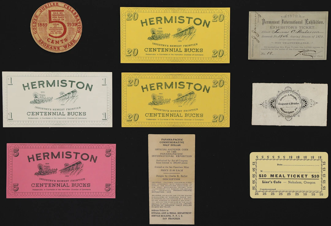 Lot of (9) Mixed States. Mixed Ephemera. 1879 - 1959 Very Fine to