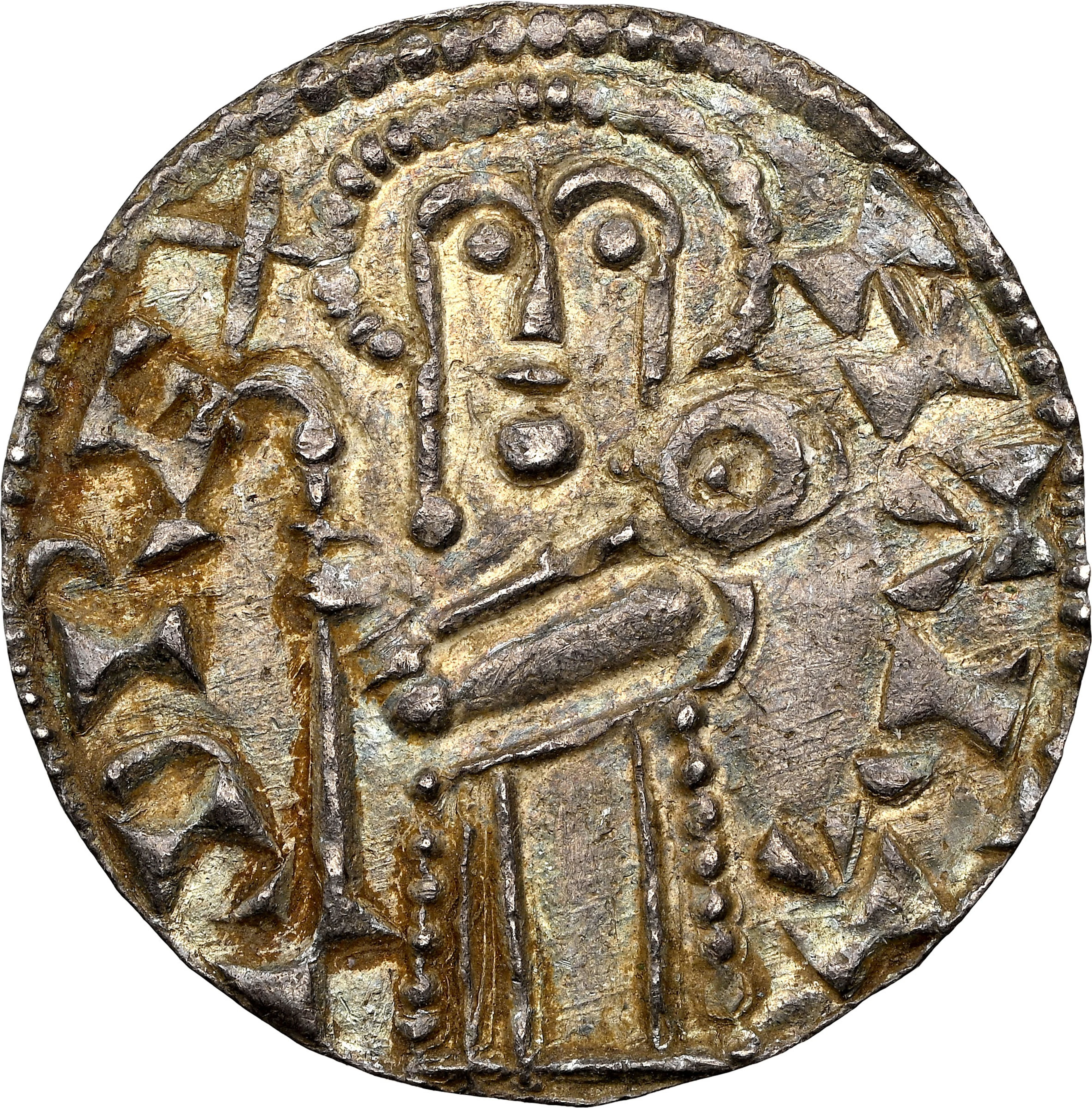 DENMARK. Penny, ND (1075-80). Lund Mint. Harald III Hén. NGC MS-63.