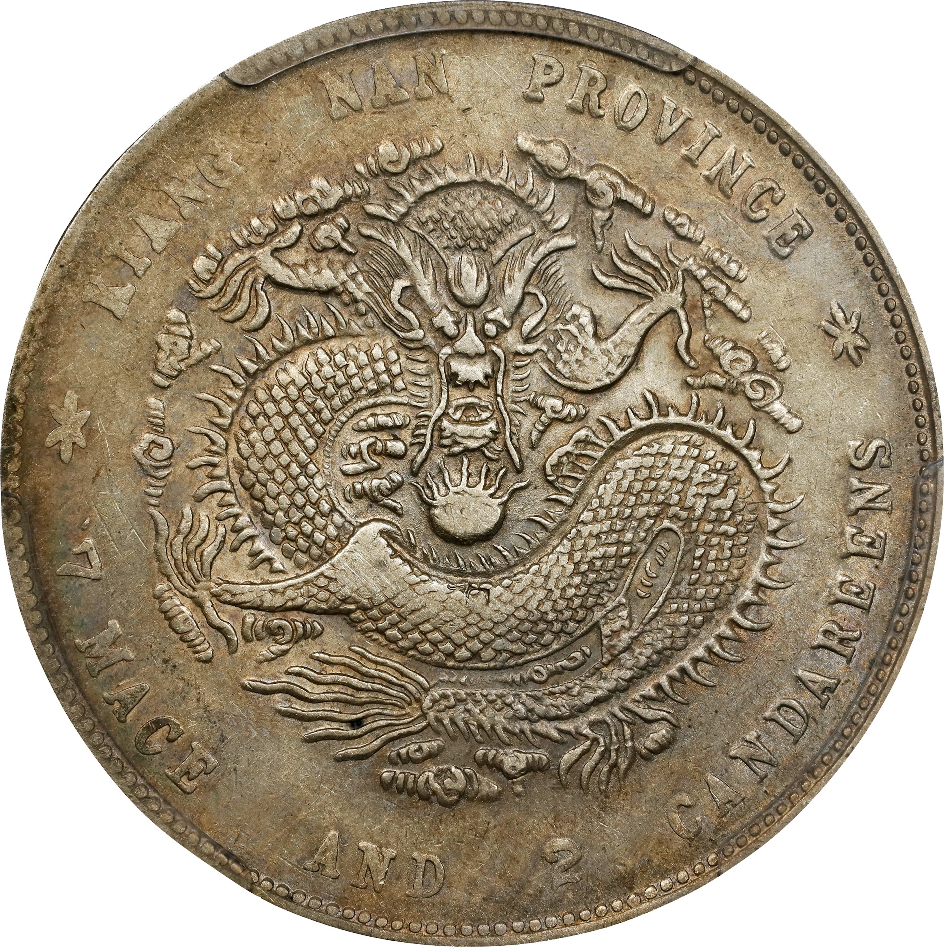 (t) CHINA. Kiangnan. 7 Mace 2 Candareens (Dollar), CD (1900). Nanking