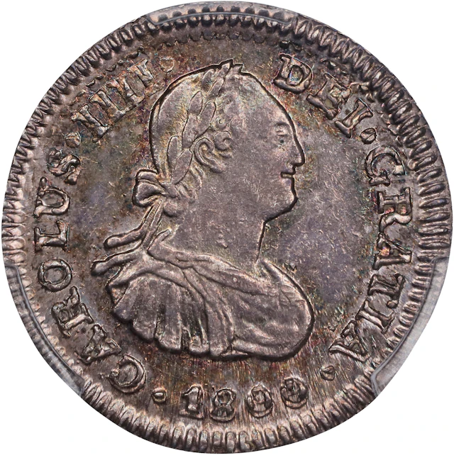 SPAIN. Viceroyalty of New Spain. 1800/799-Mo FM 1/2 Real. Mexico City