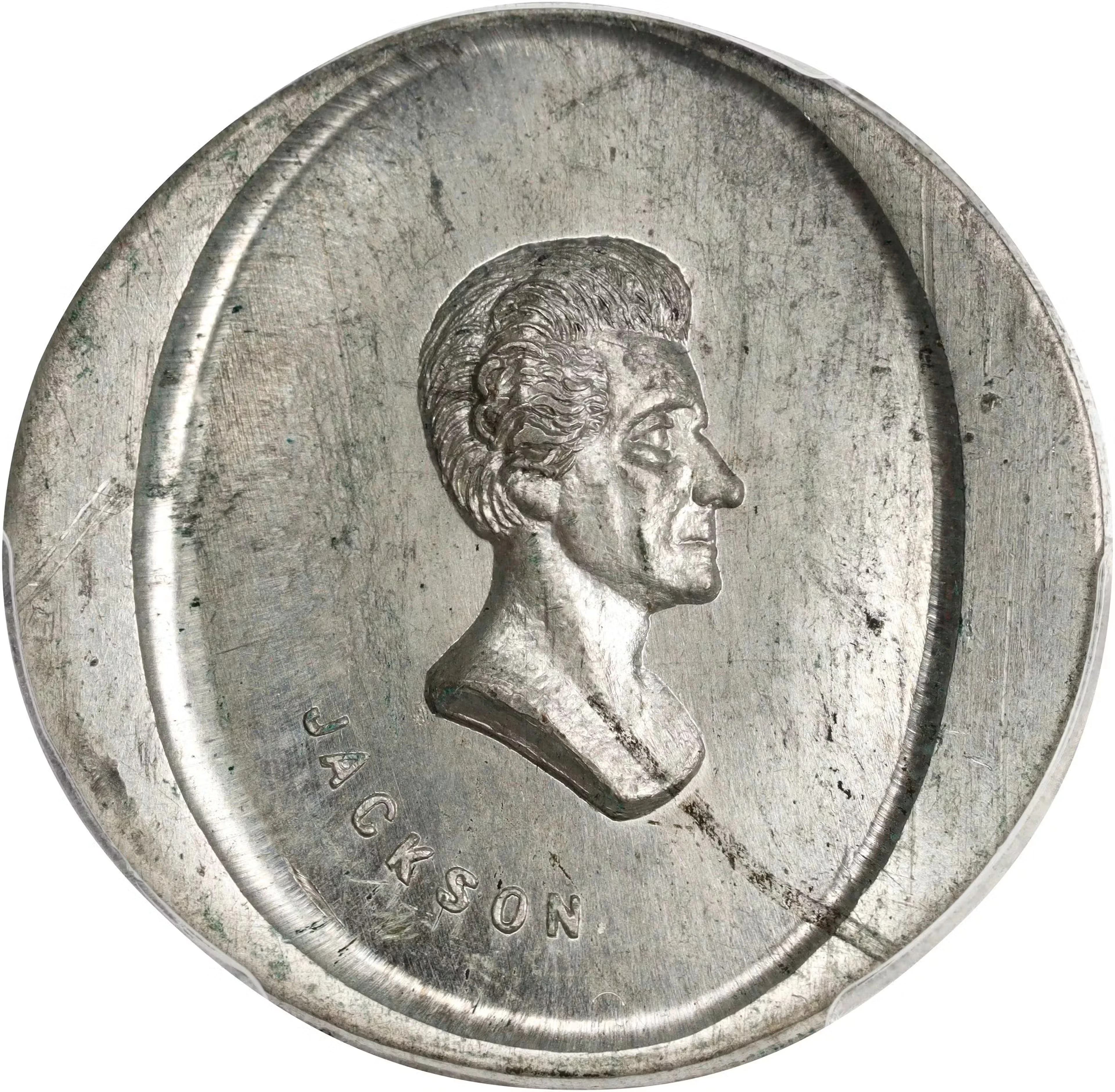 Undated (ca. 1870) Andrew Jackson Stamp Embossing Die Impression.