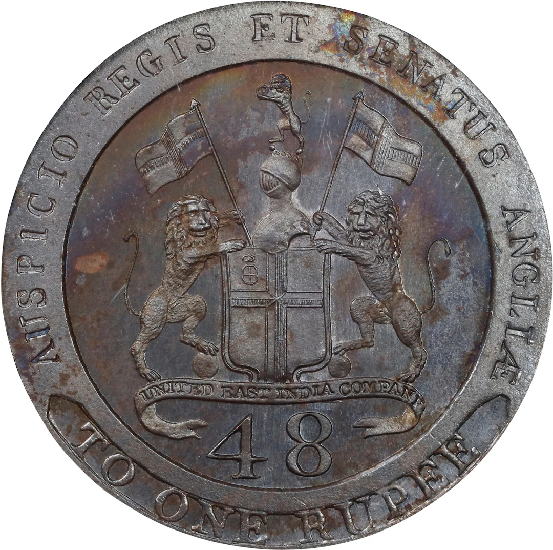 INDIA. Madras Presidency. 1/48 Rupee, 1794. Birmingham (Soho) Mint.