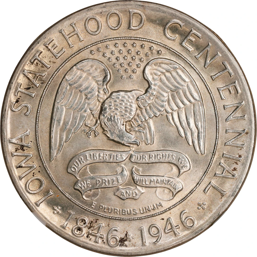 1946 Iowa Centennial. MS-65 (NGC).