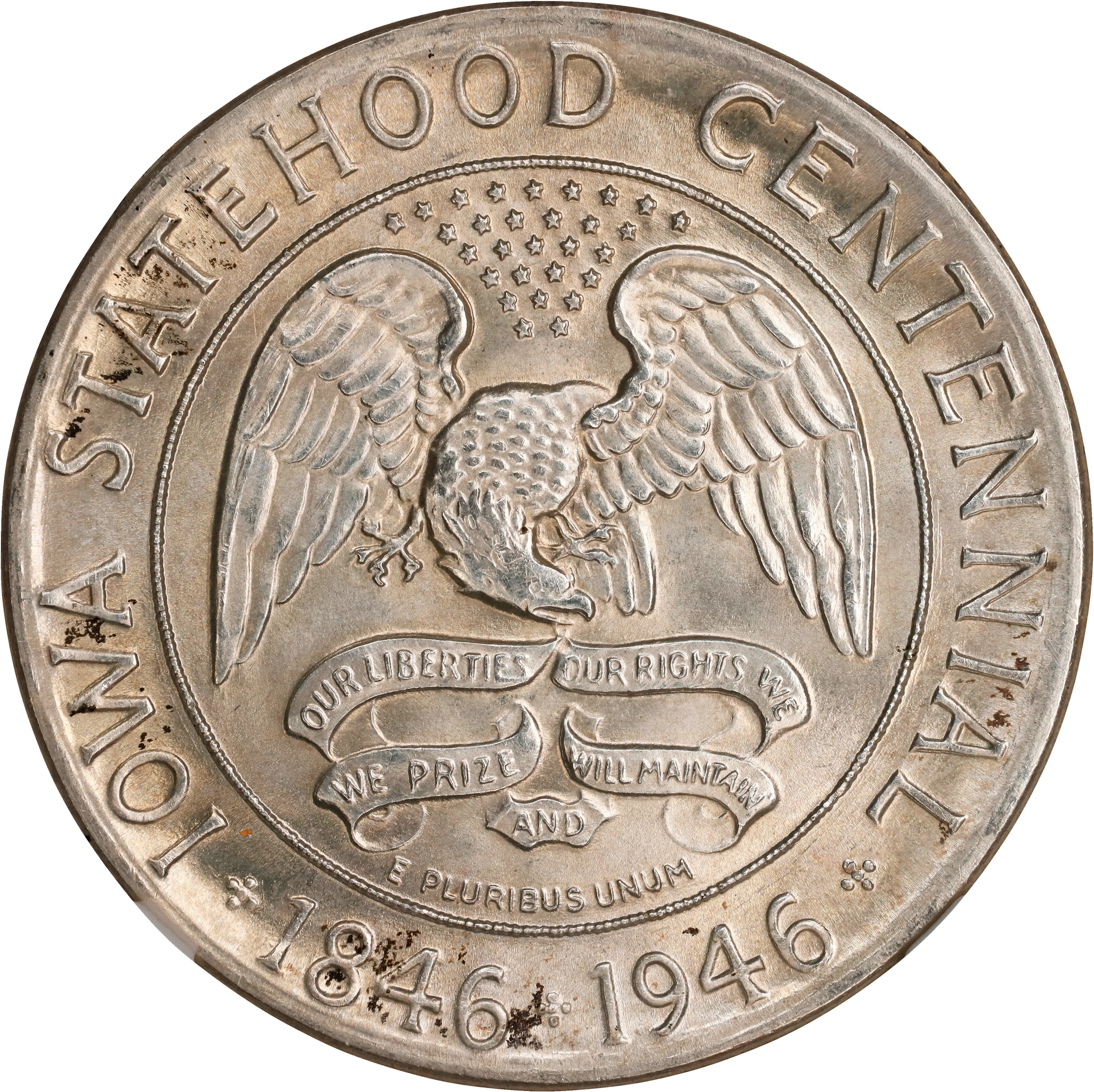 1946 Iowa Centennial. MS-65 (NGC).