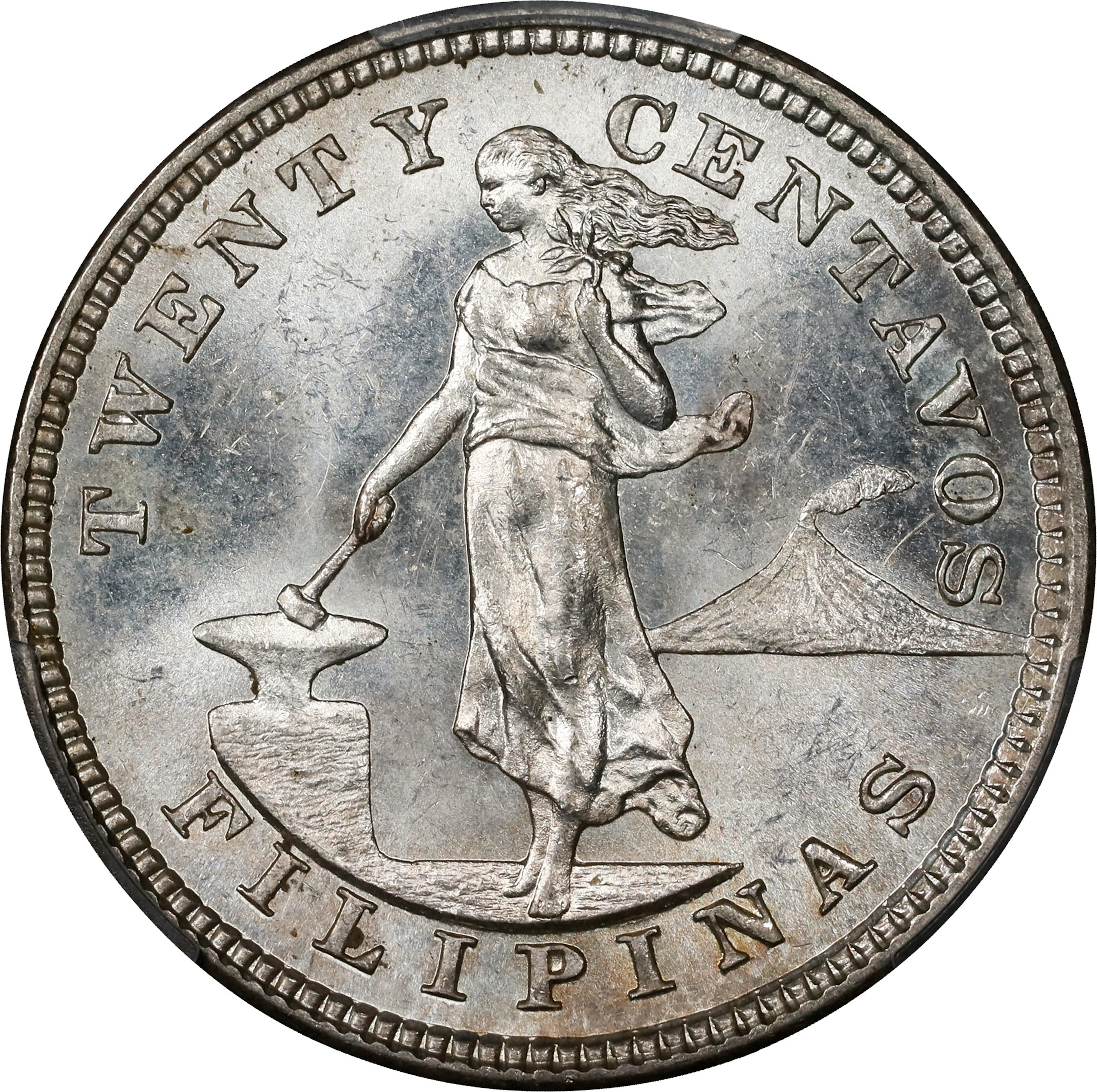 PHILIPPINES. 20 Centavos, 1904. San Francisco Mint. PCGS MS-63.