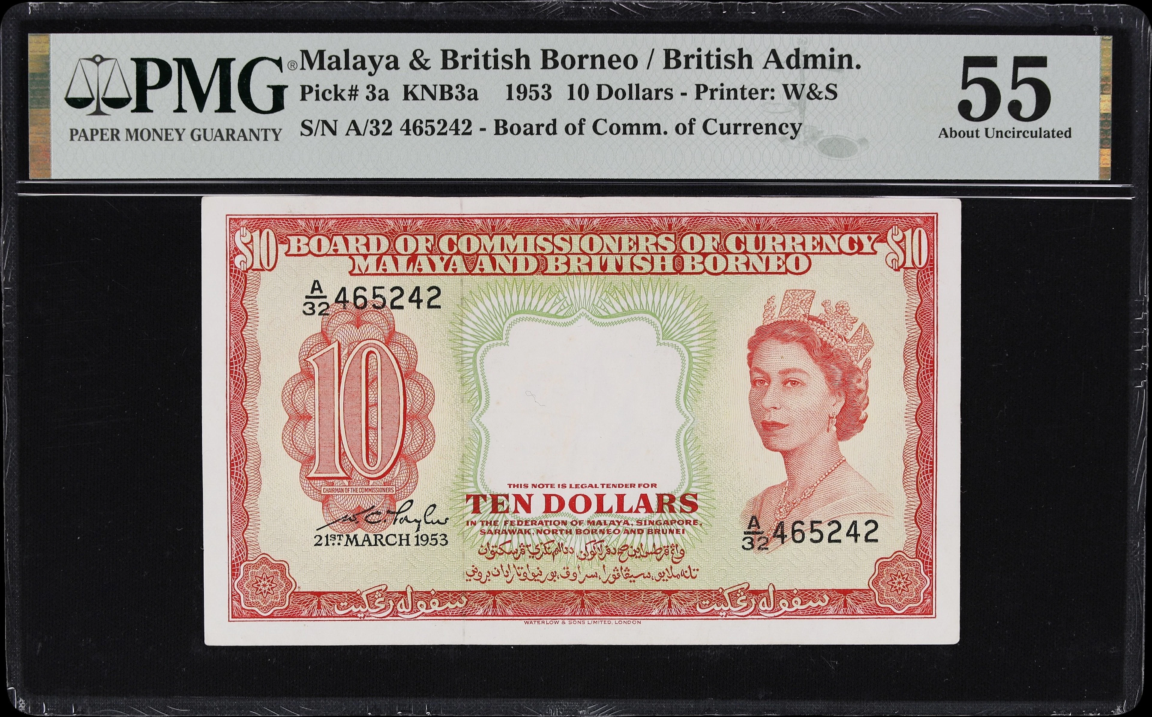 MALAYA AND BRITISH BORNEO. Board of Commissioners of Currency. 10