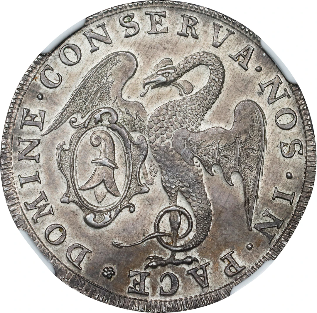 SWITZERLAND. Basel. 1/4 Taler, 1740. NGC MS-63.