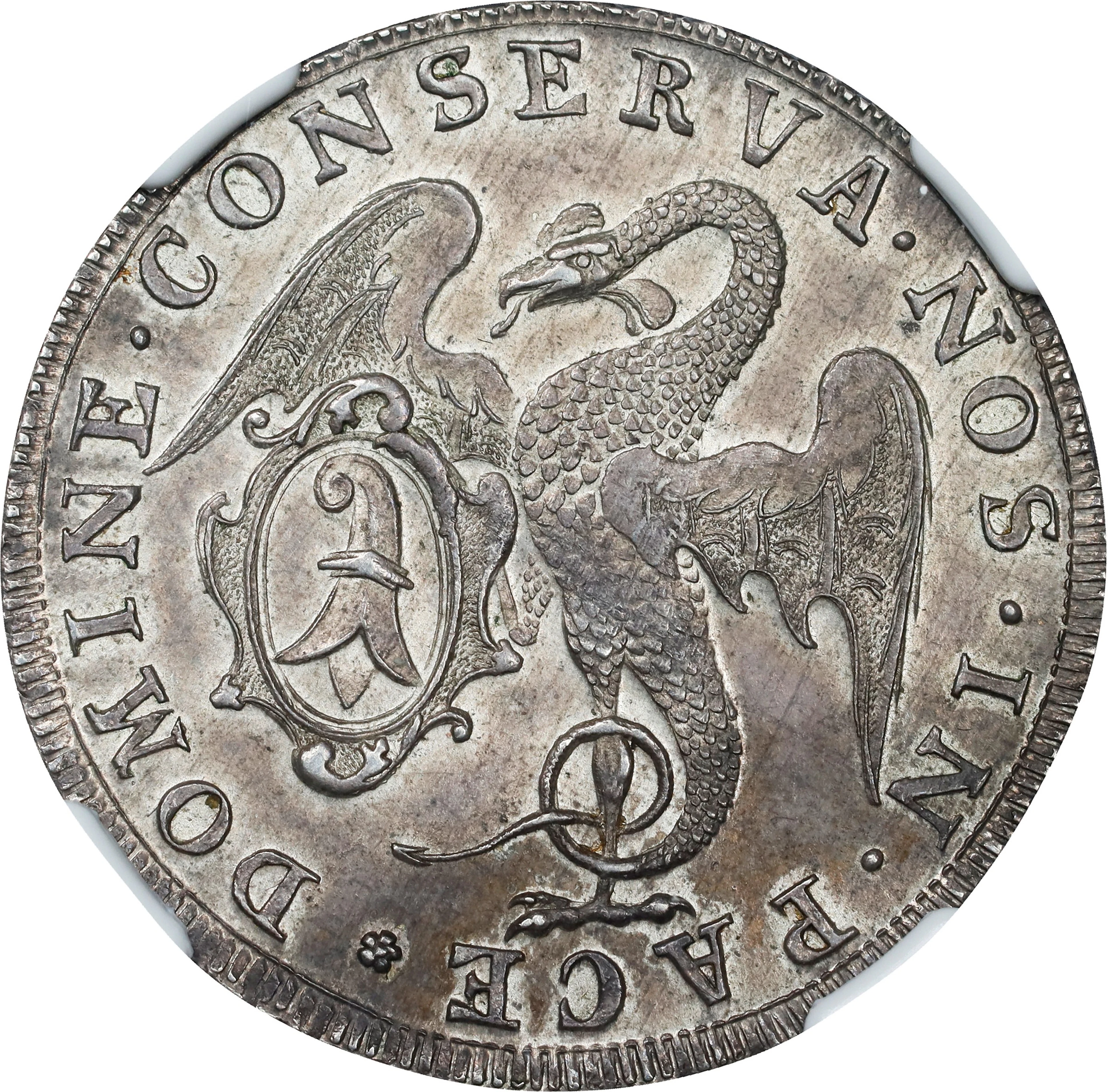 SWITZERLAND. Basel. 1/4 Taler, 1740. NGC MS-63.