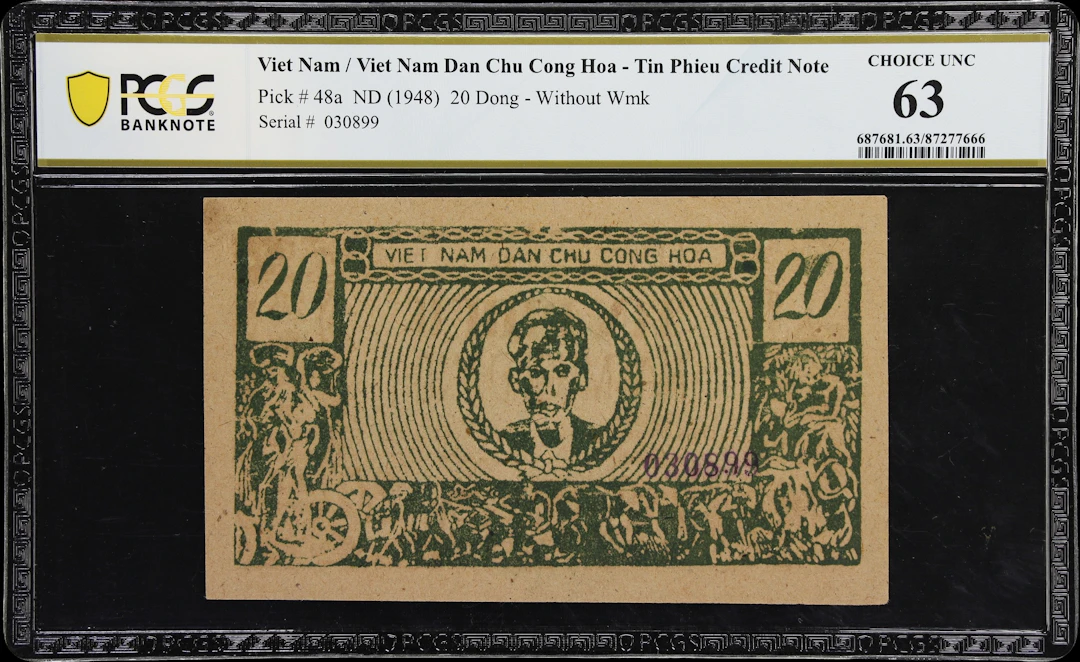 VIETNAM. Viet-Nam Dan-Chu Cong-Hoa. 20 Dong, ND (1948). P-48a. PCGS