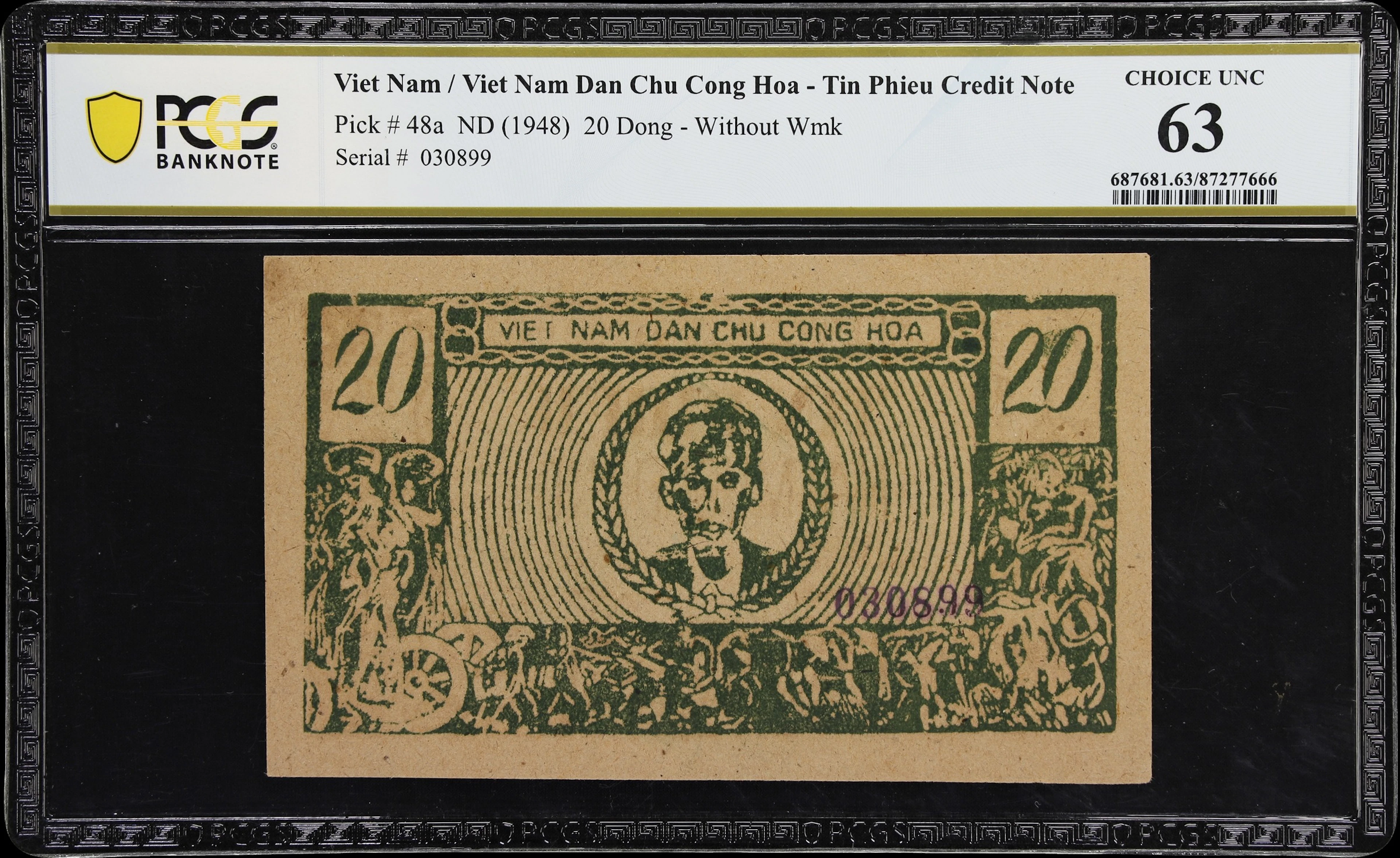 VIETNAM. Viet-Nam Dan-Chu Cong-Hoa. 20 Dong, ND (1948). P-48a. PCGS