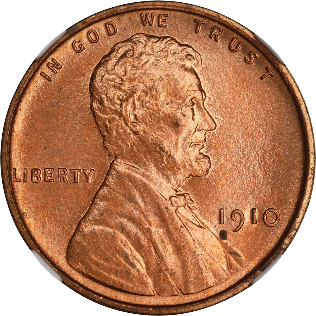 1910 Lincoln Cent. MS-65 RD (NGC).