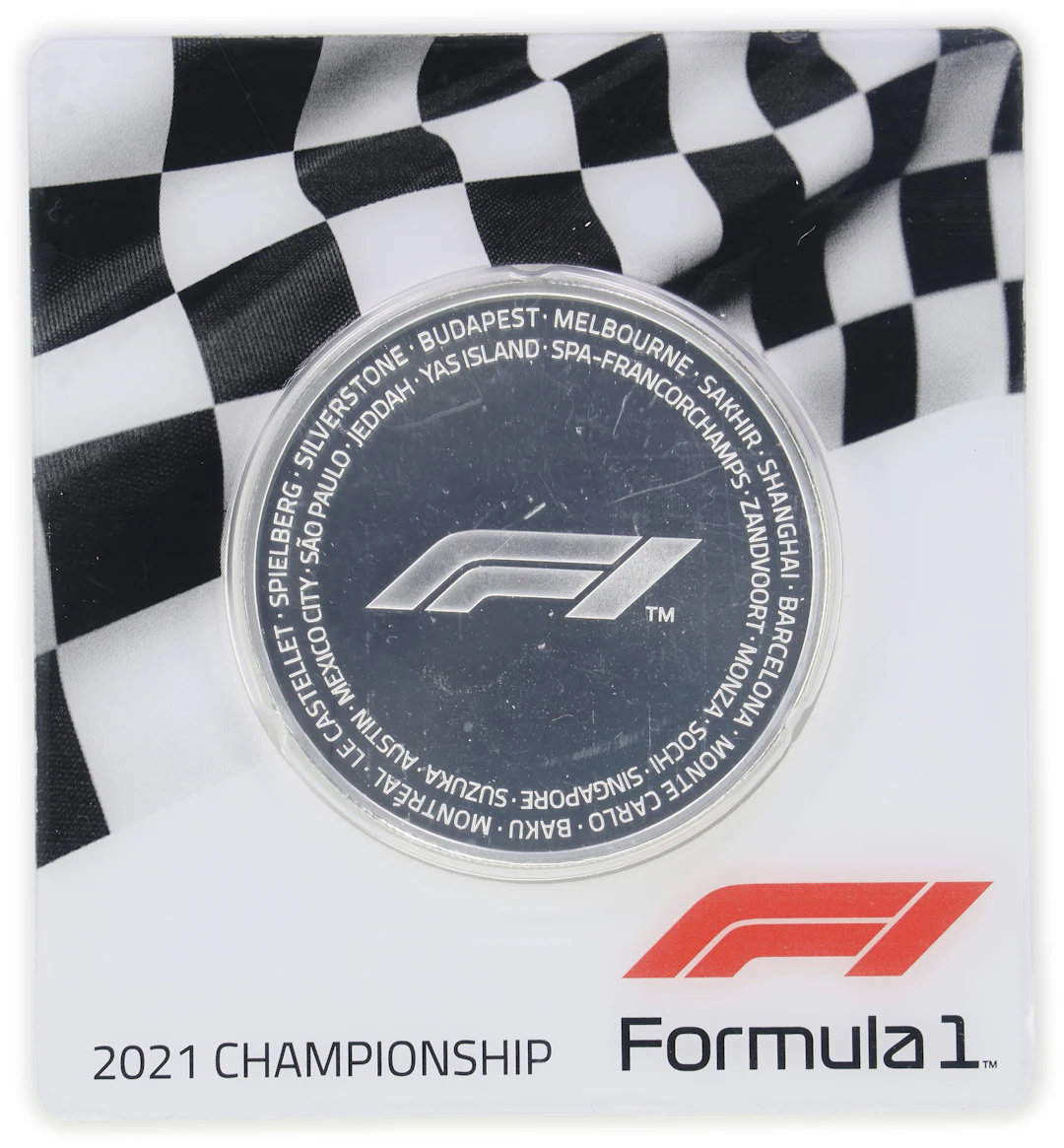 (2.5 oz, 77.76 g ASW). Solomon Islands. 2021 Formula 1 Silver $5. Proof.